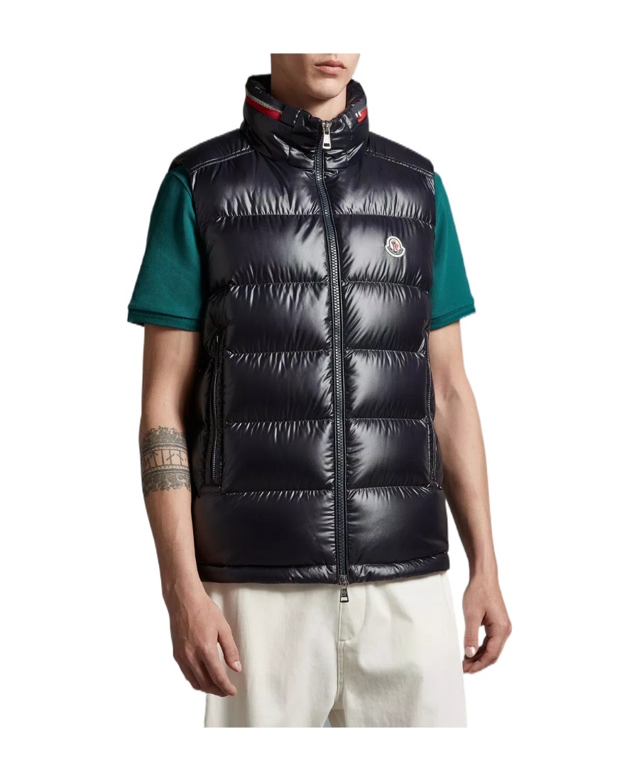 Moncler Sleeveless Puffer Jacket In Blue