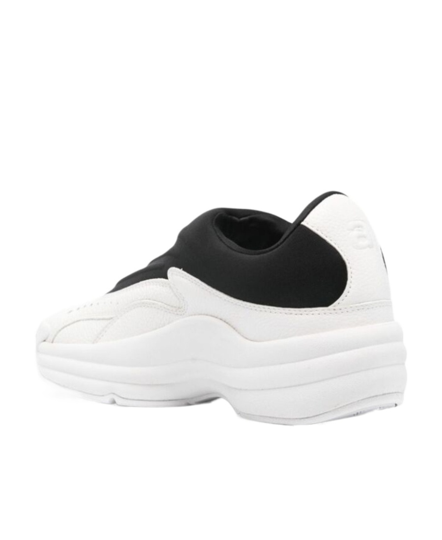 Alexander Wang Hoop Pebble-texture Leather Sneakers In White