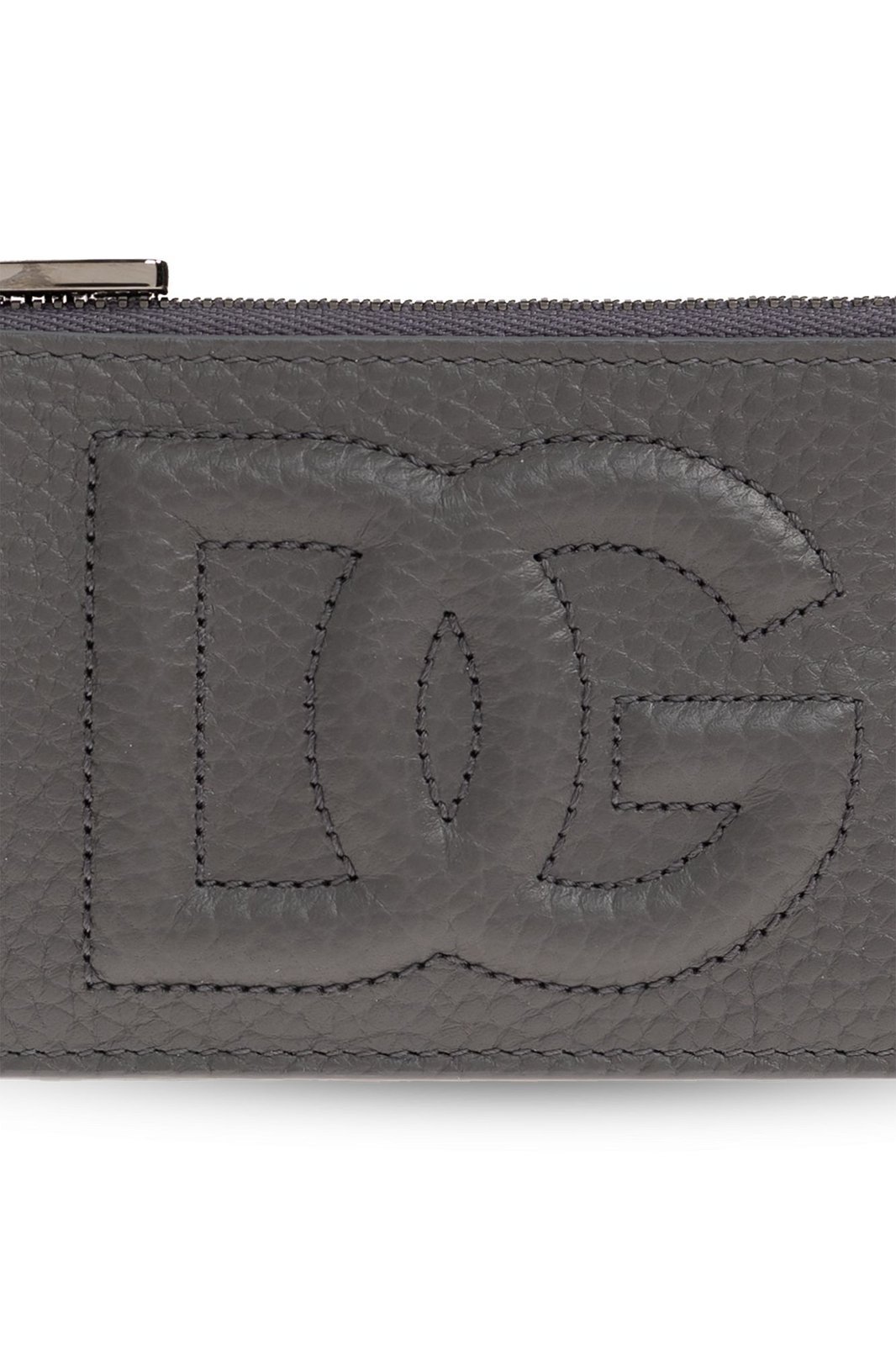 Dolce & Gabbana Dolce Gabbana Logo Embossed Zipped Wallet In Black