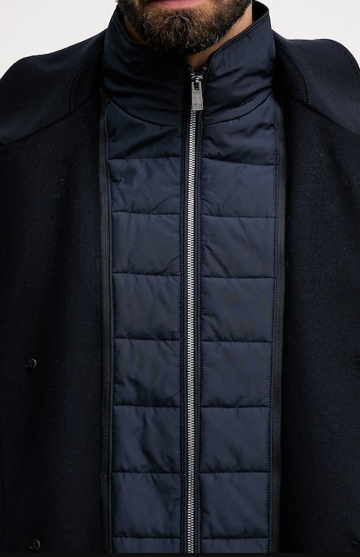 Hugo Boss Long-sleeved Coat In Black
