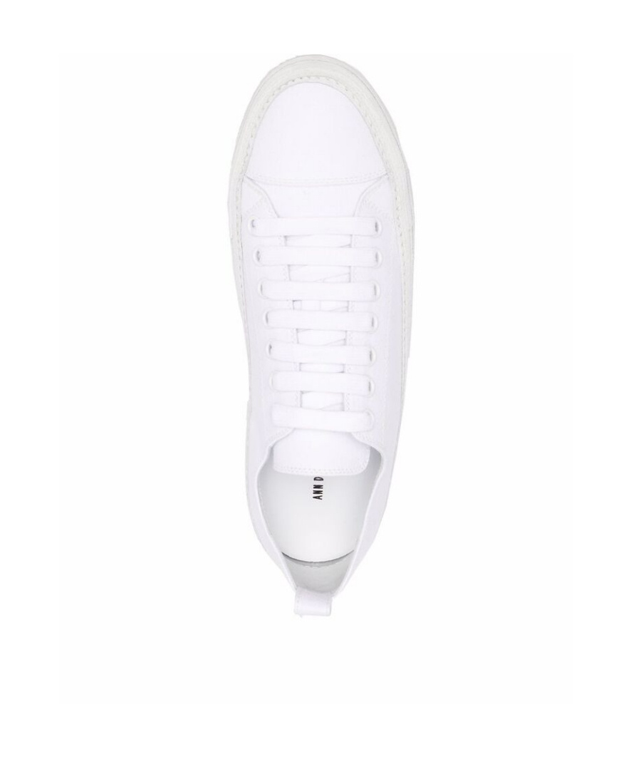 Ann Demeulemeester Stitching Lace-up Casual Sneakers In White