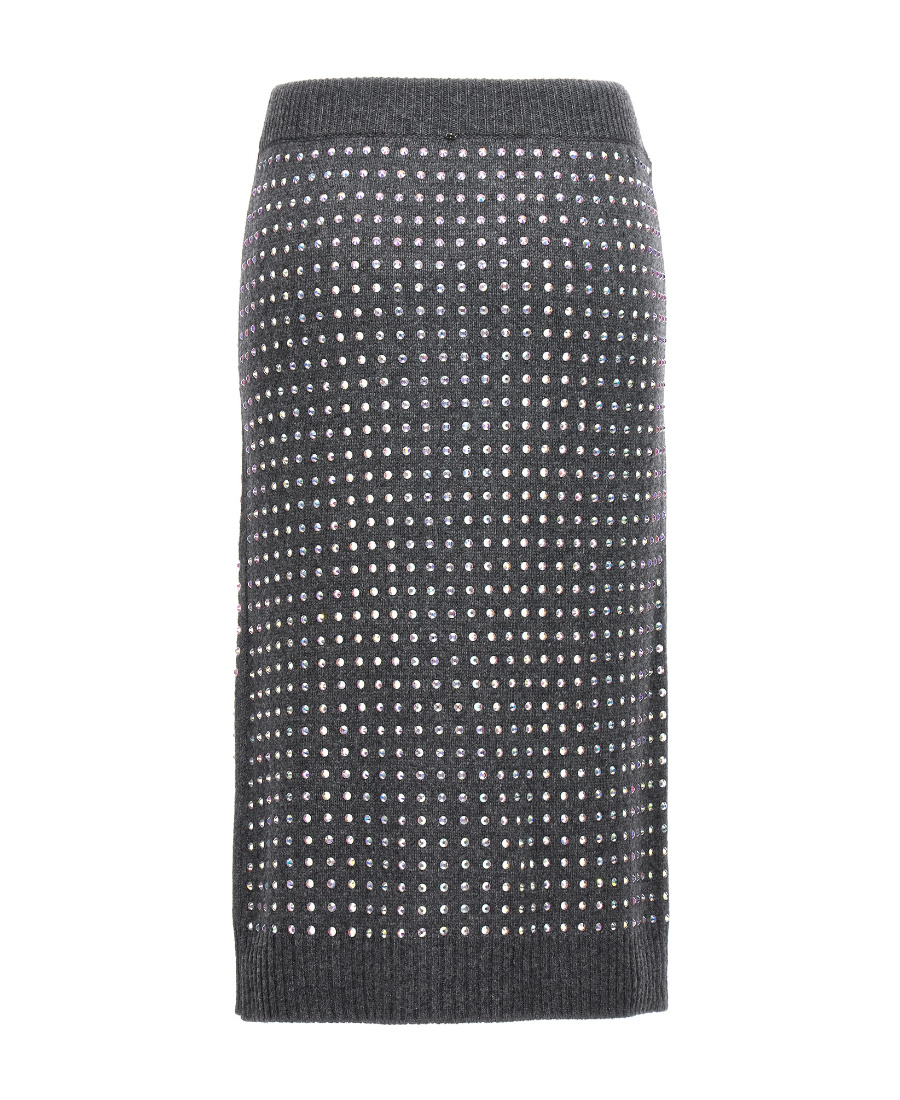 Sportmax High Waist Embellished Skirt In Black