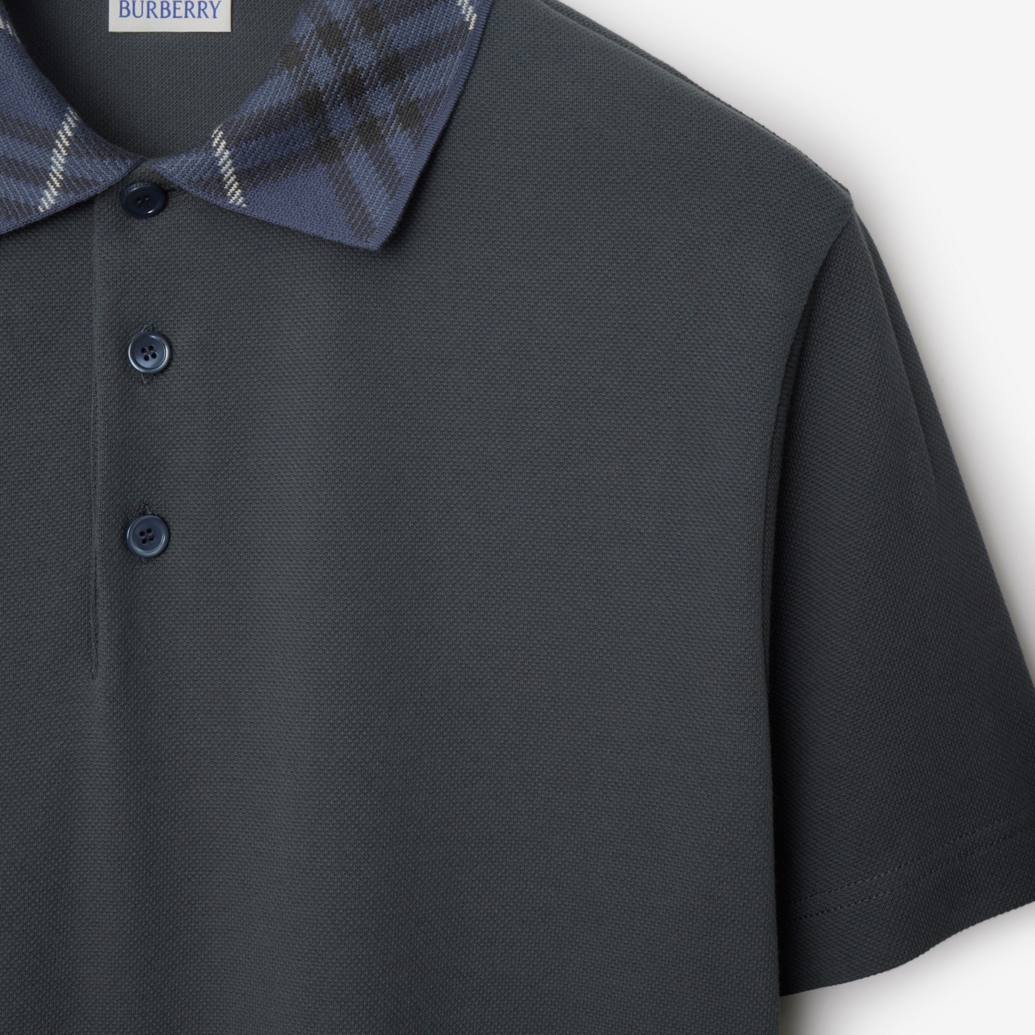 Shop Burberry Cotton Polo Shirt In Black