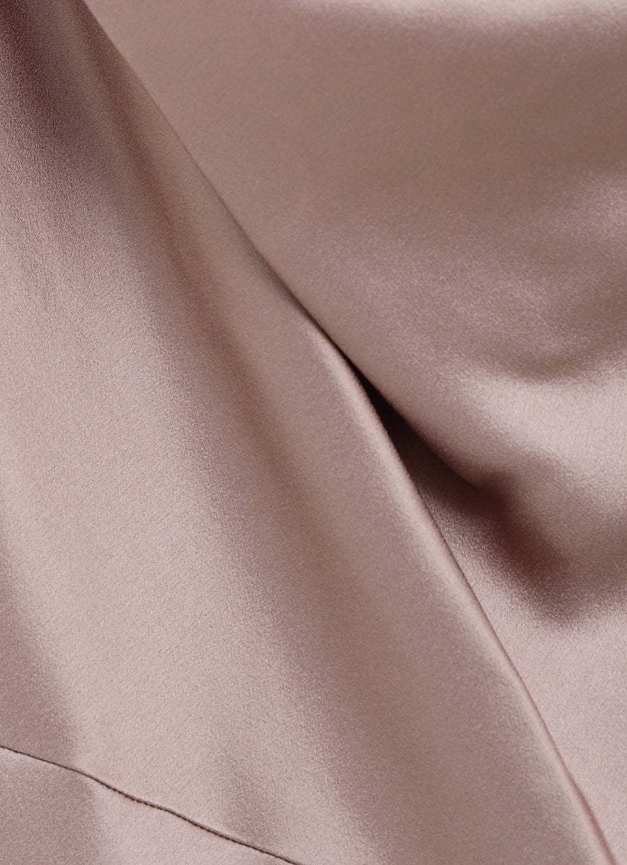 Dries Van Noten Deyon Draped One-shoulder Gown With Ruffle Detail In Nude