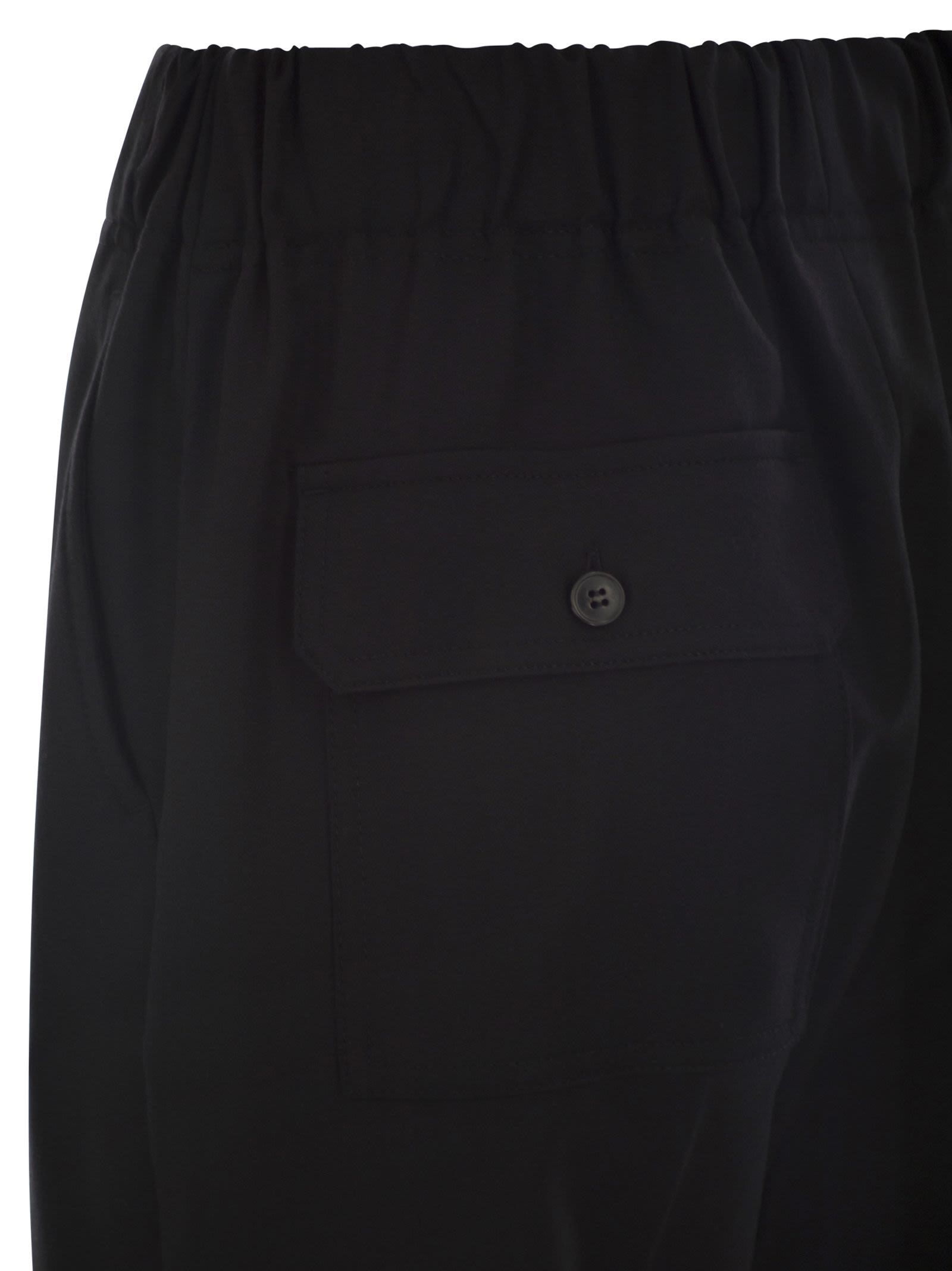 Weekend Max Mara Elastic Waist Casual Pants In Black