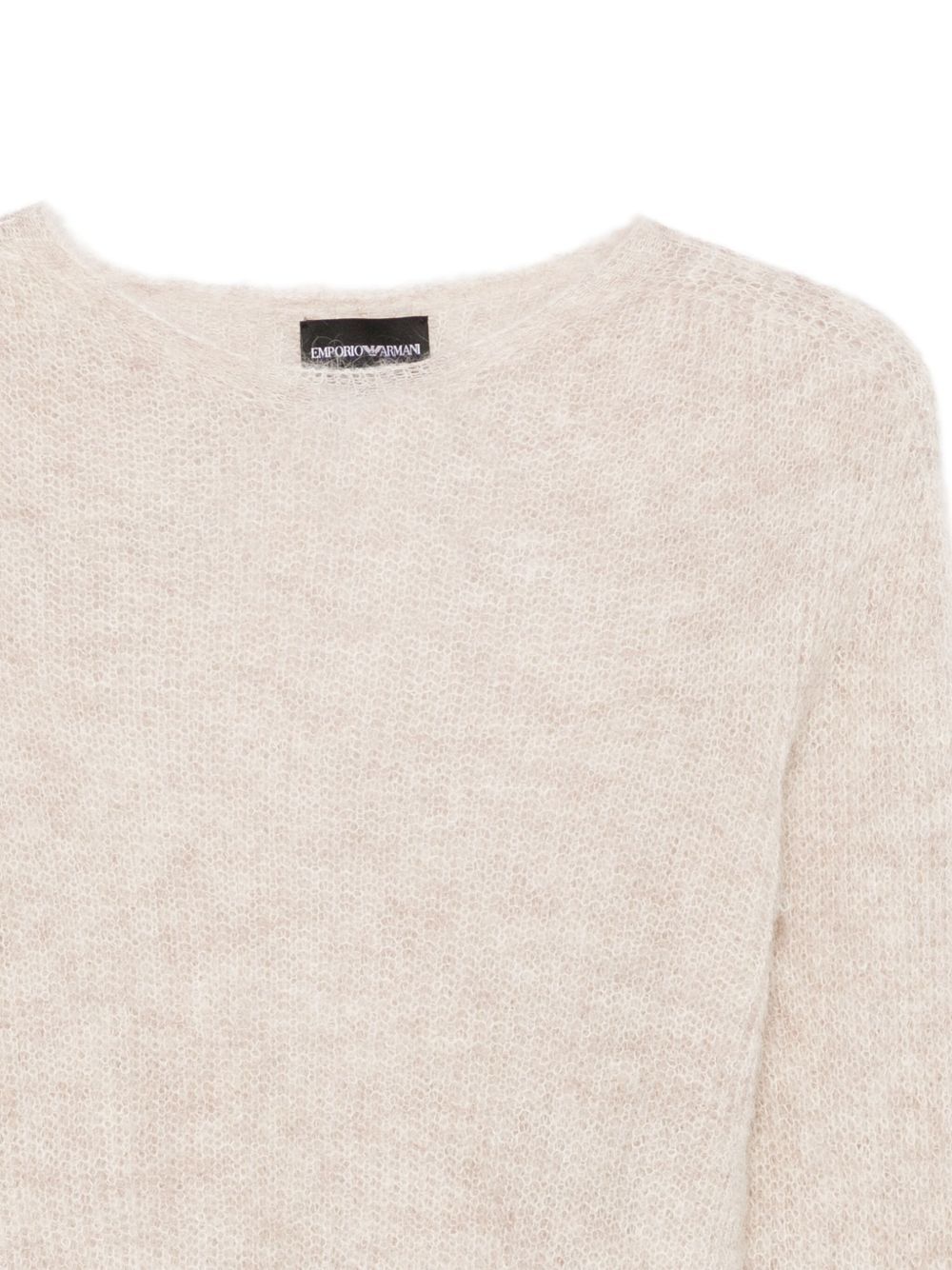 Emporio Armani Long-sleeved Sweater In Neutral
