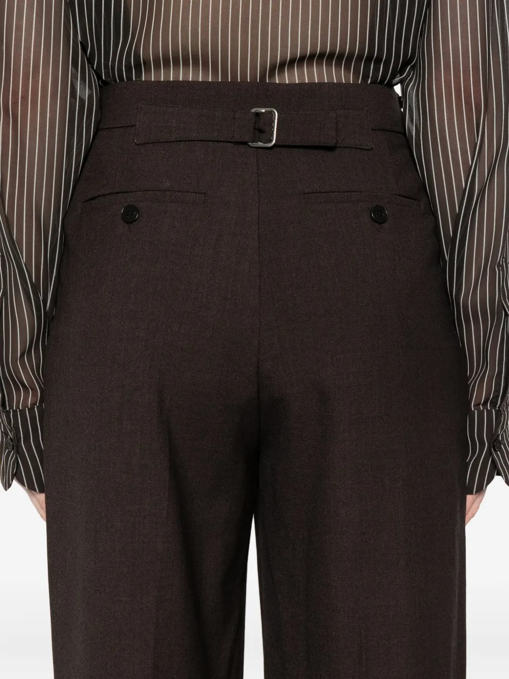 Low Classic Straight-leg Casual Pants In Brown