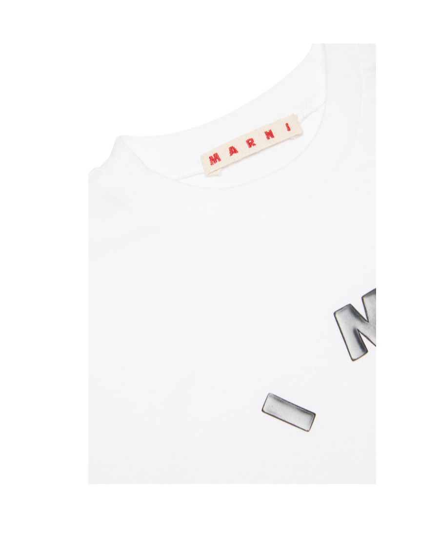 Marni Logo-print Cotton T-shirt In White