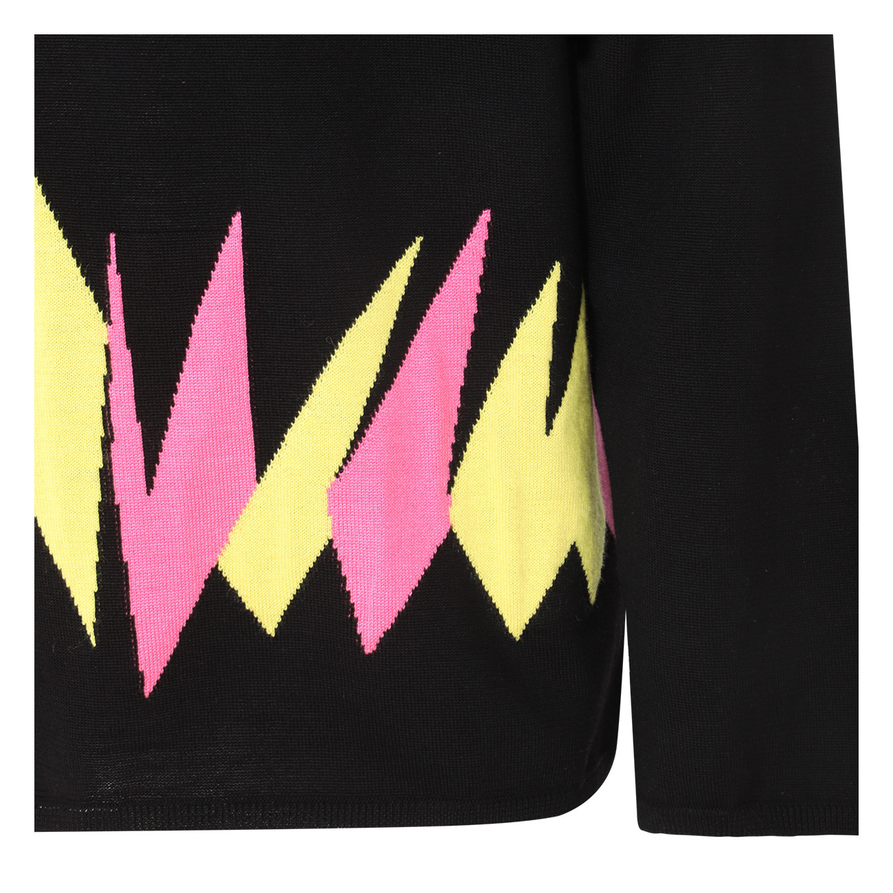 Comme Des Garçons Homme Plus Zg Zag Detailed Crewneck Jumper In Black