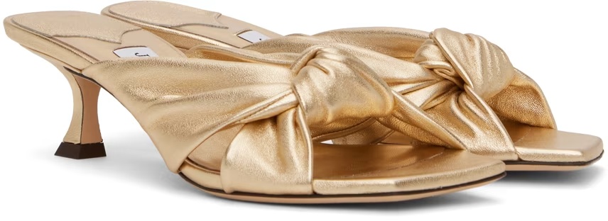 Jimmy Choo Square-headed High-heeled Sandals In Nude