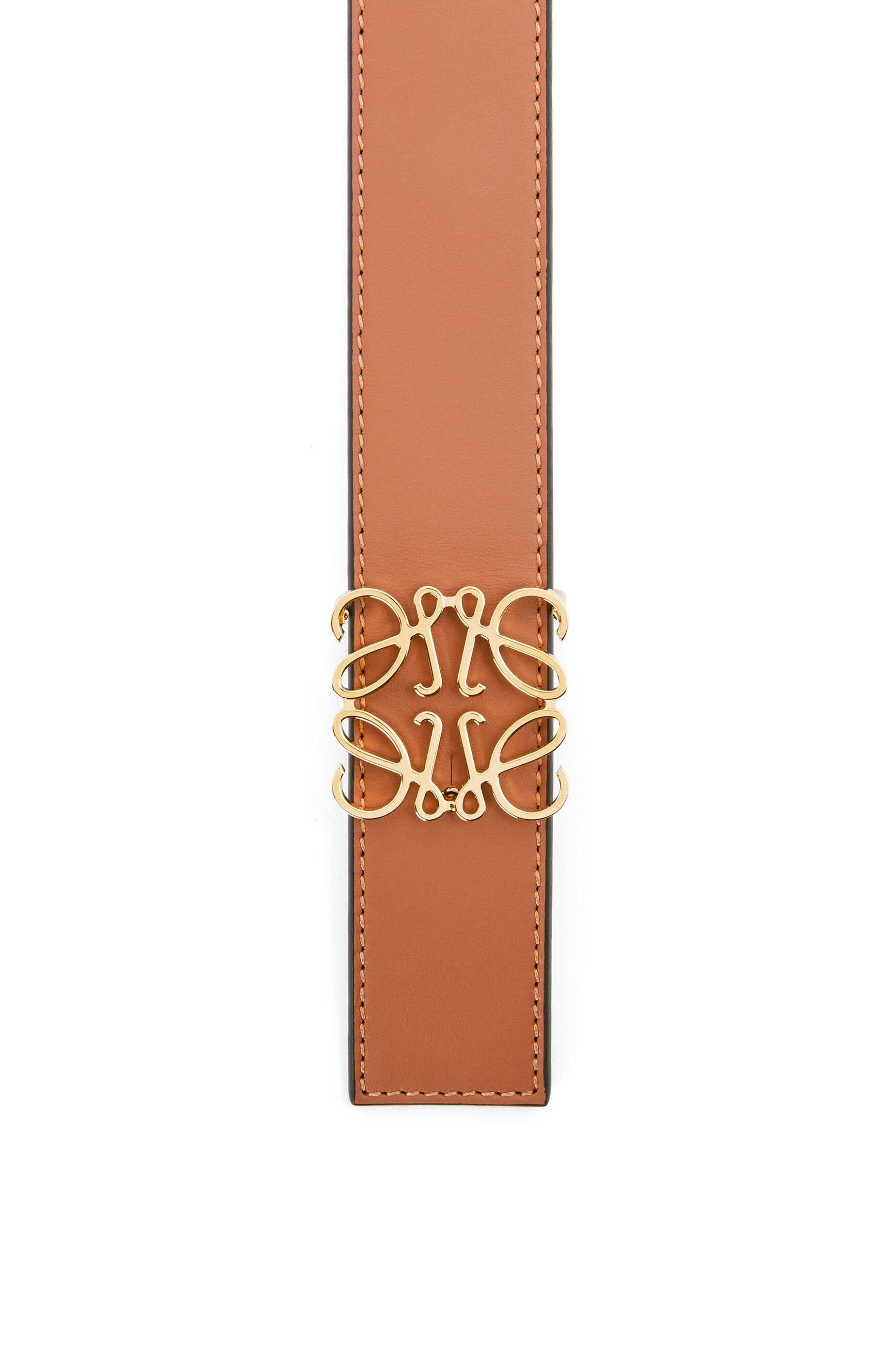 Loewe Logo Plaque Reversible Belt In Brown
