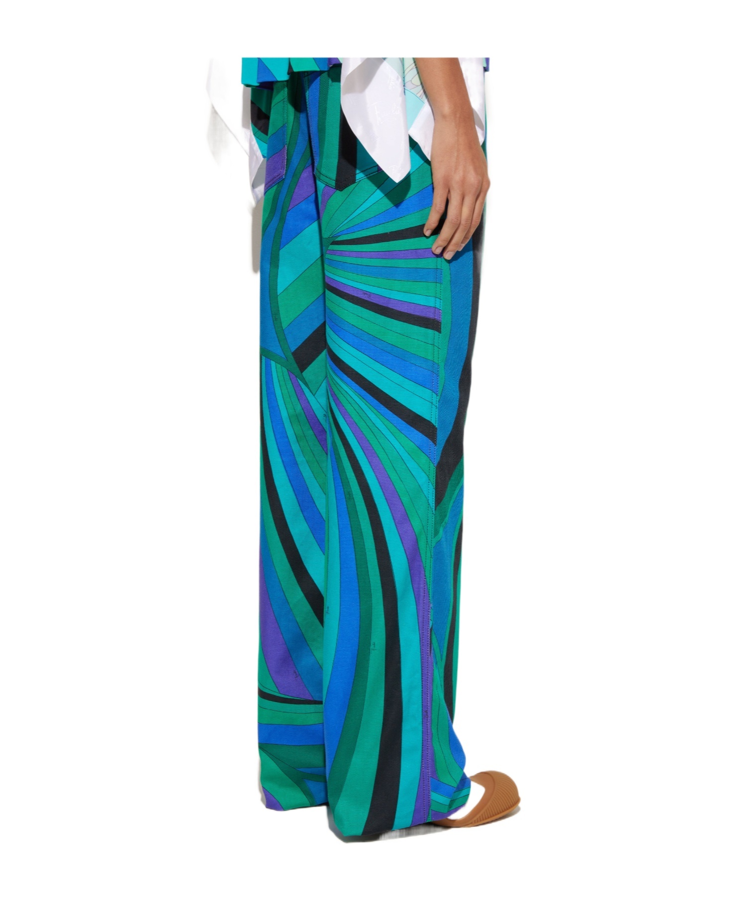 Pucci Iride-patterned Trousers In Multi