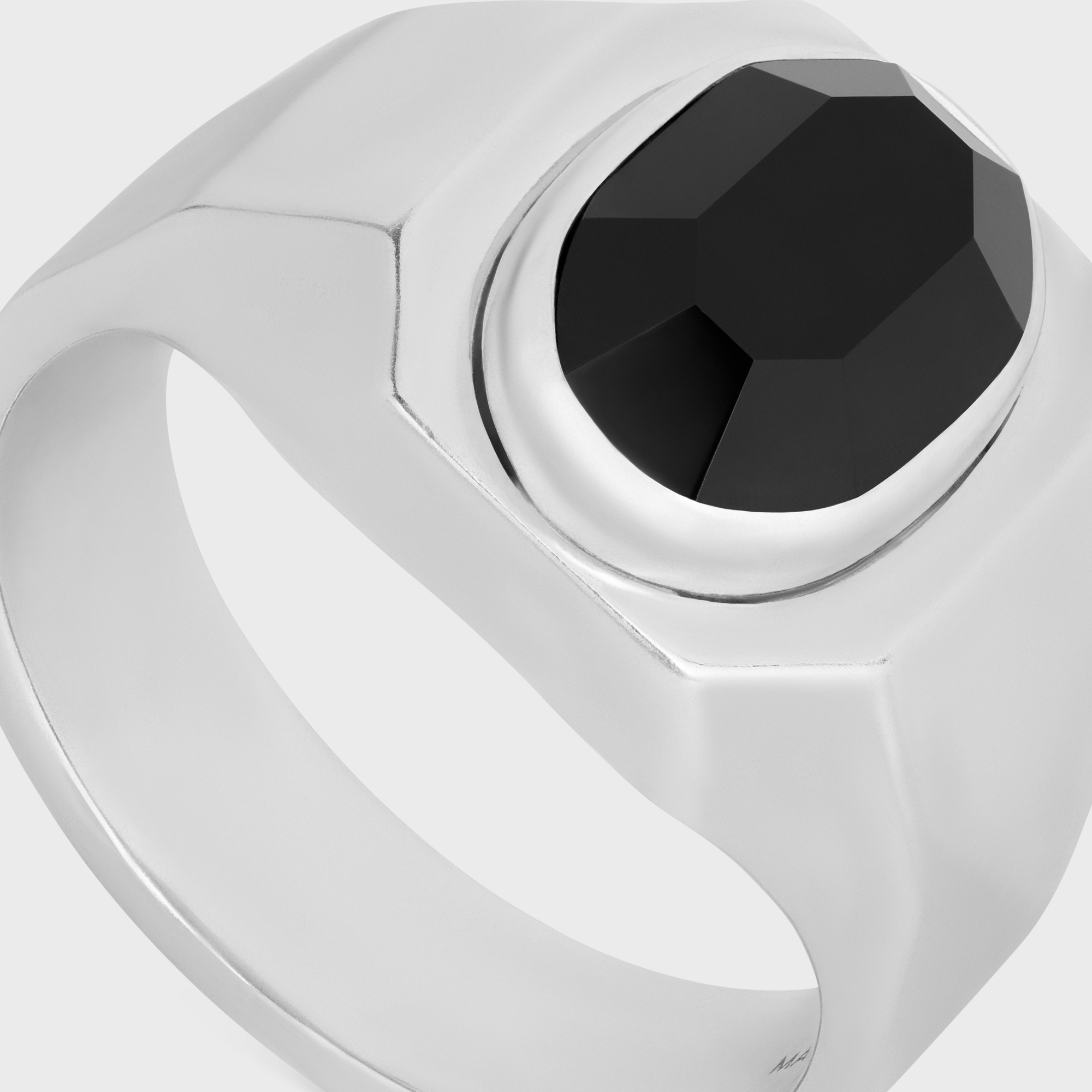 Celine Bevel Seal Ring In White