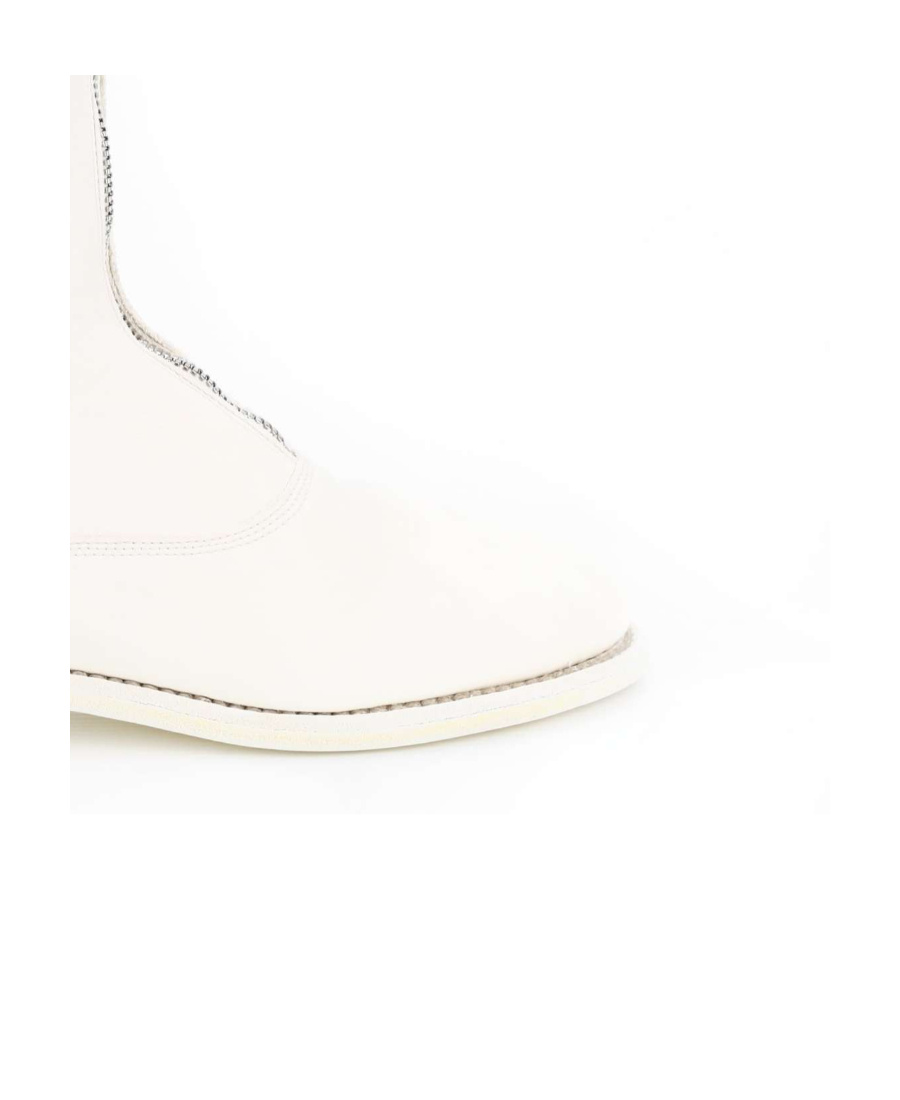 Guidi Round-headed Casual Boots In White