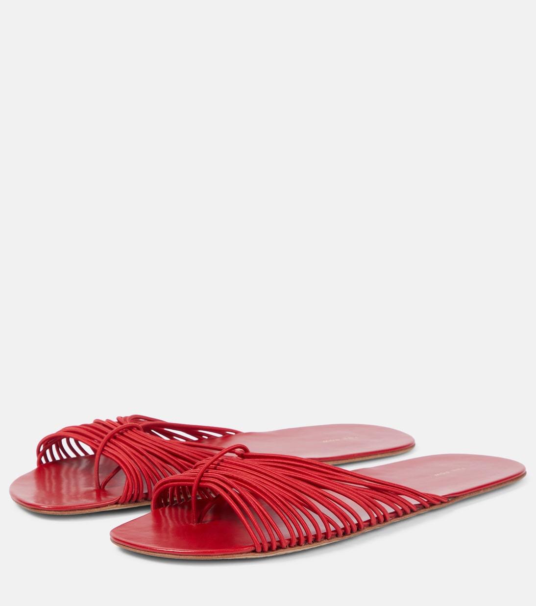 The Row Sara Stretch-leather Slides In Multi
