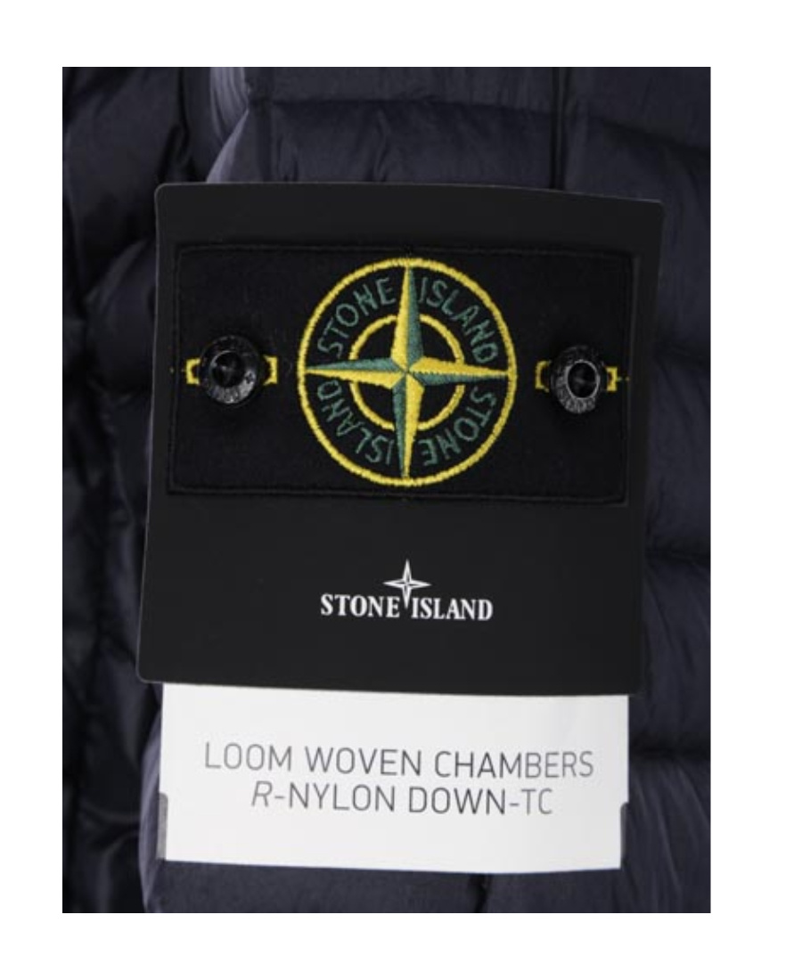 Stone Island Compass-patch Padded Short Jacket In Blue