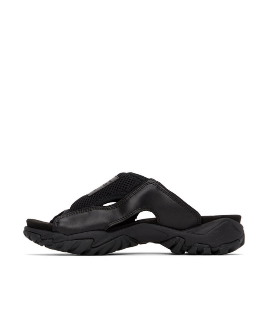 Shop Mcq By Alexander Mcqueen Padded Logo-patch Slippers In Black