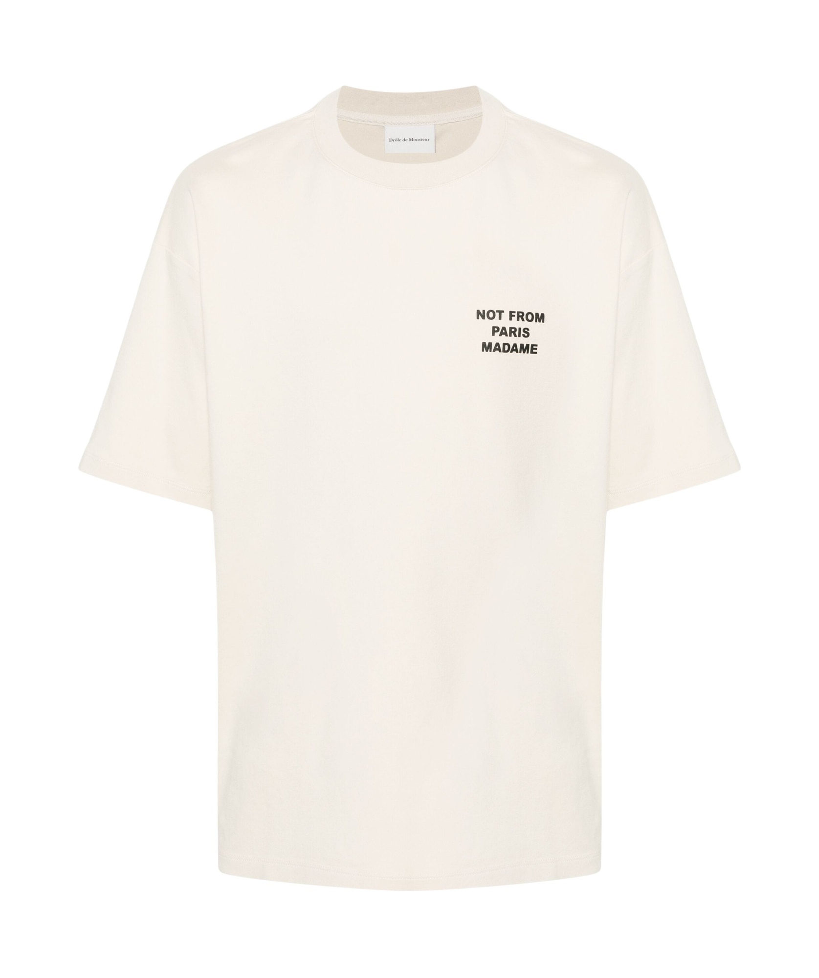 Drôle De Monsieur Slogan-print Cotton T-shirt In White