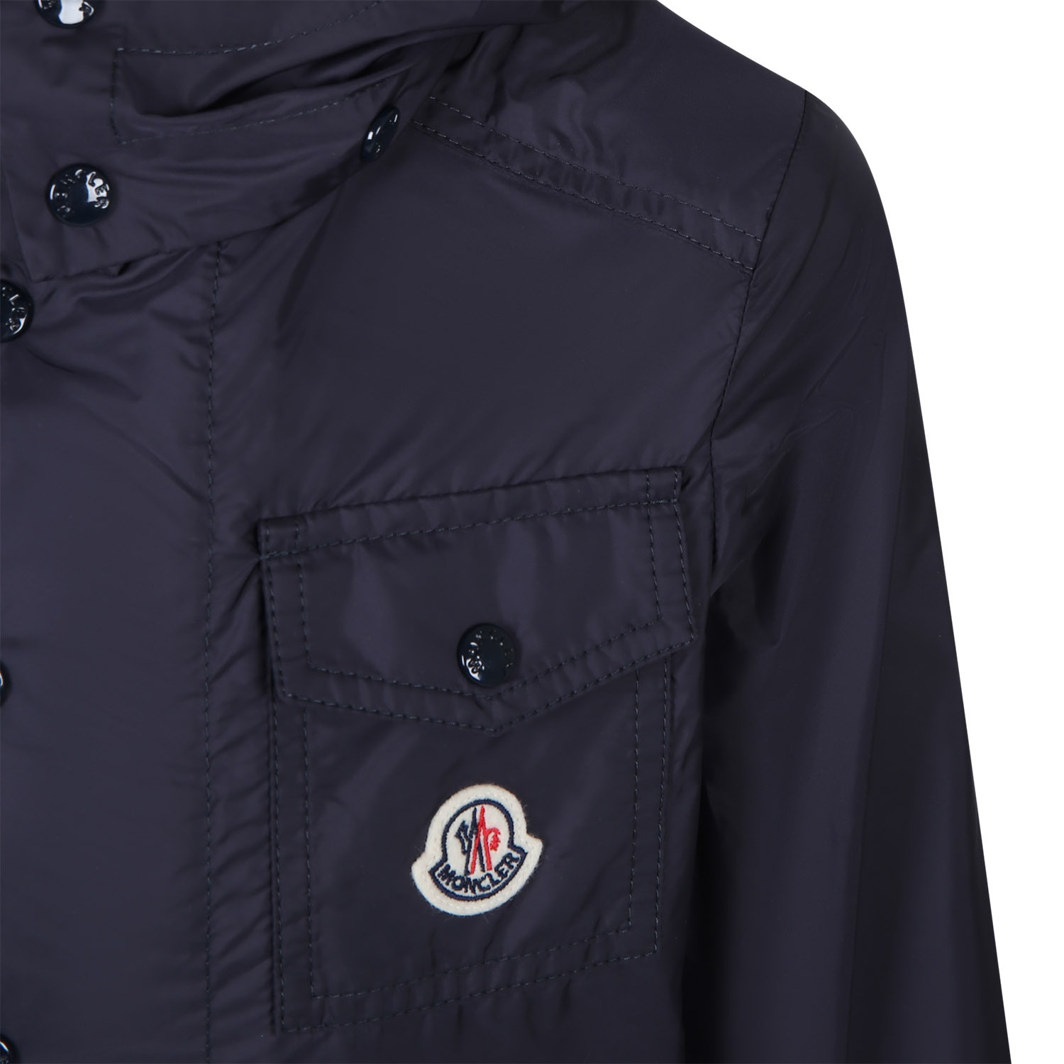 Moncler Hooded Jacket In Blue