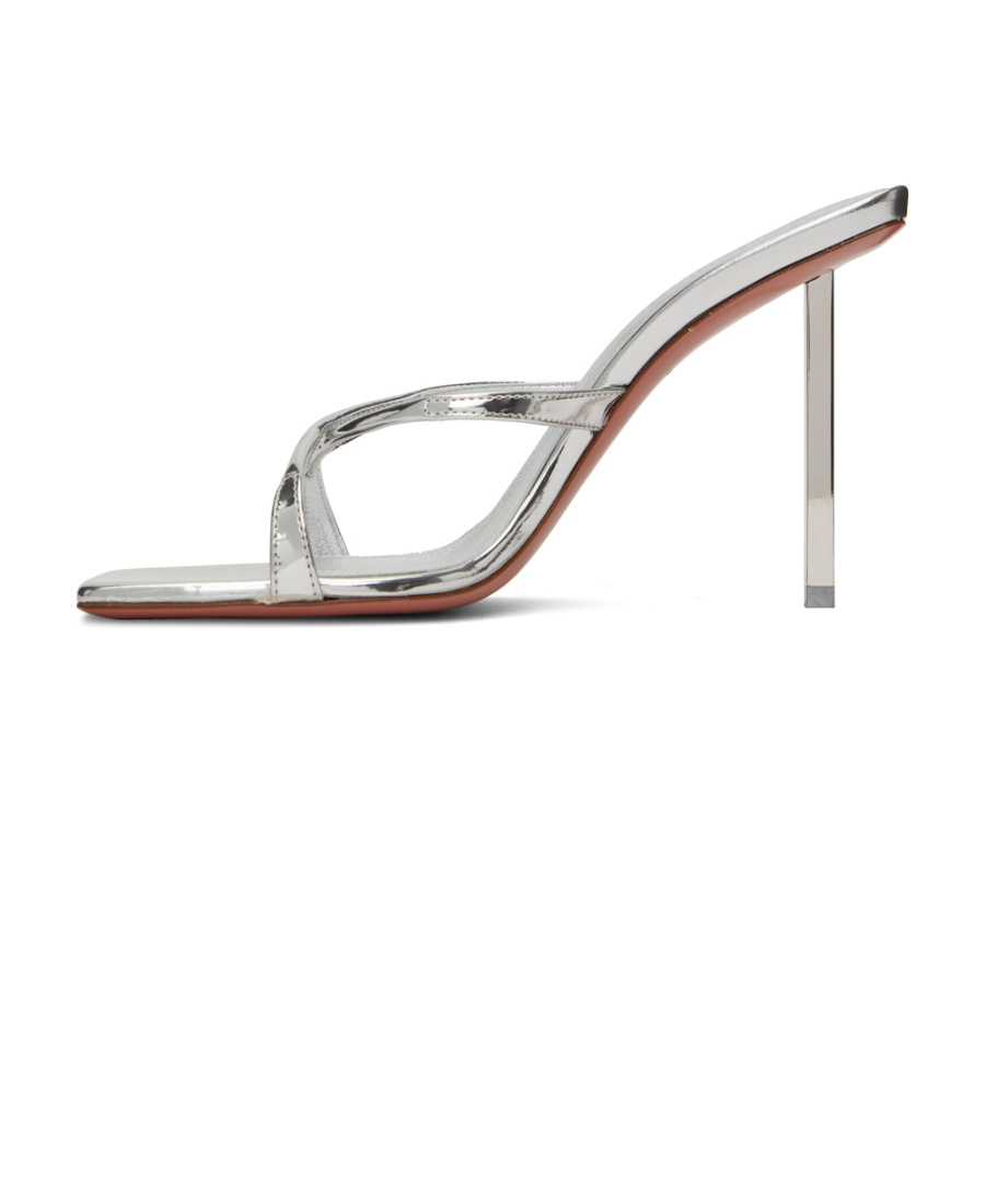 AMINA MUADDI SUIT-STYLE HIGH-HEELED SANDALS 