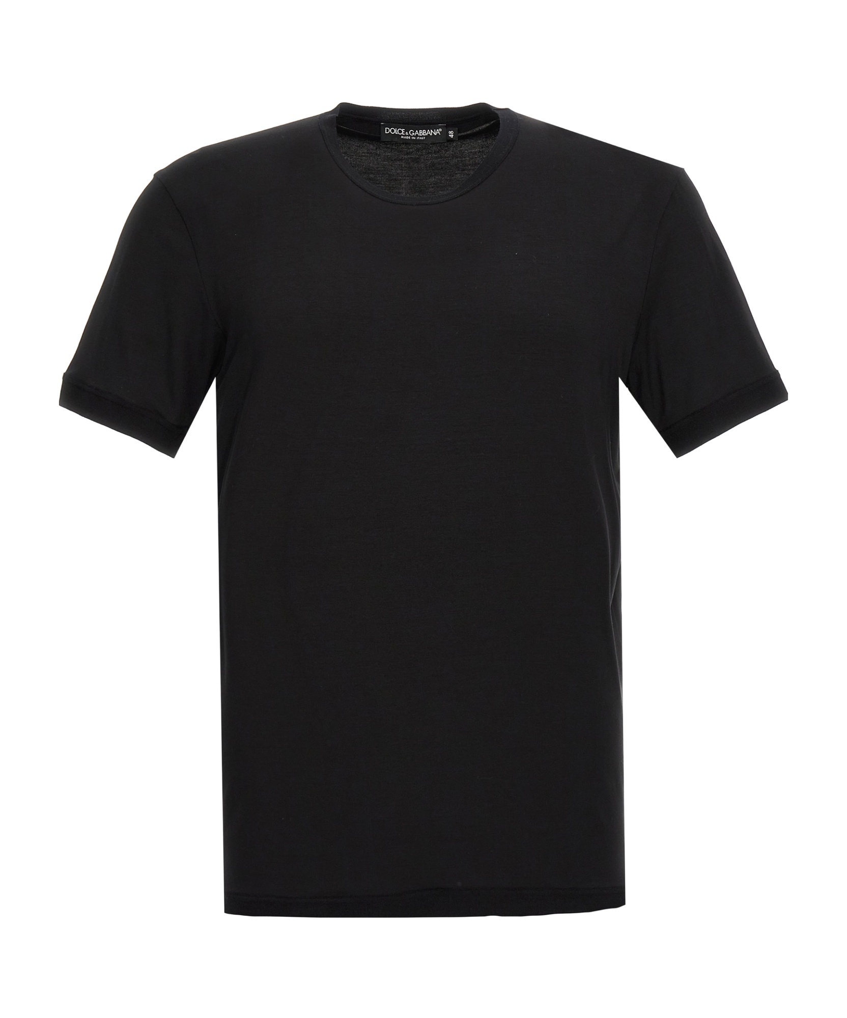 Dolce & Gabbana Crew Neck Jersey T-shirt In Black