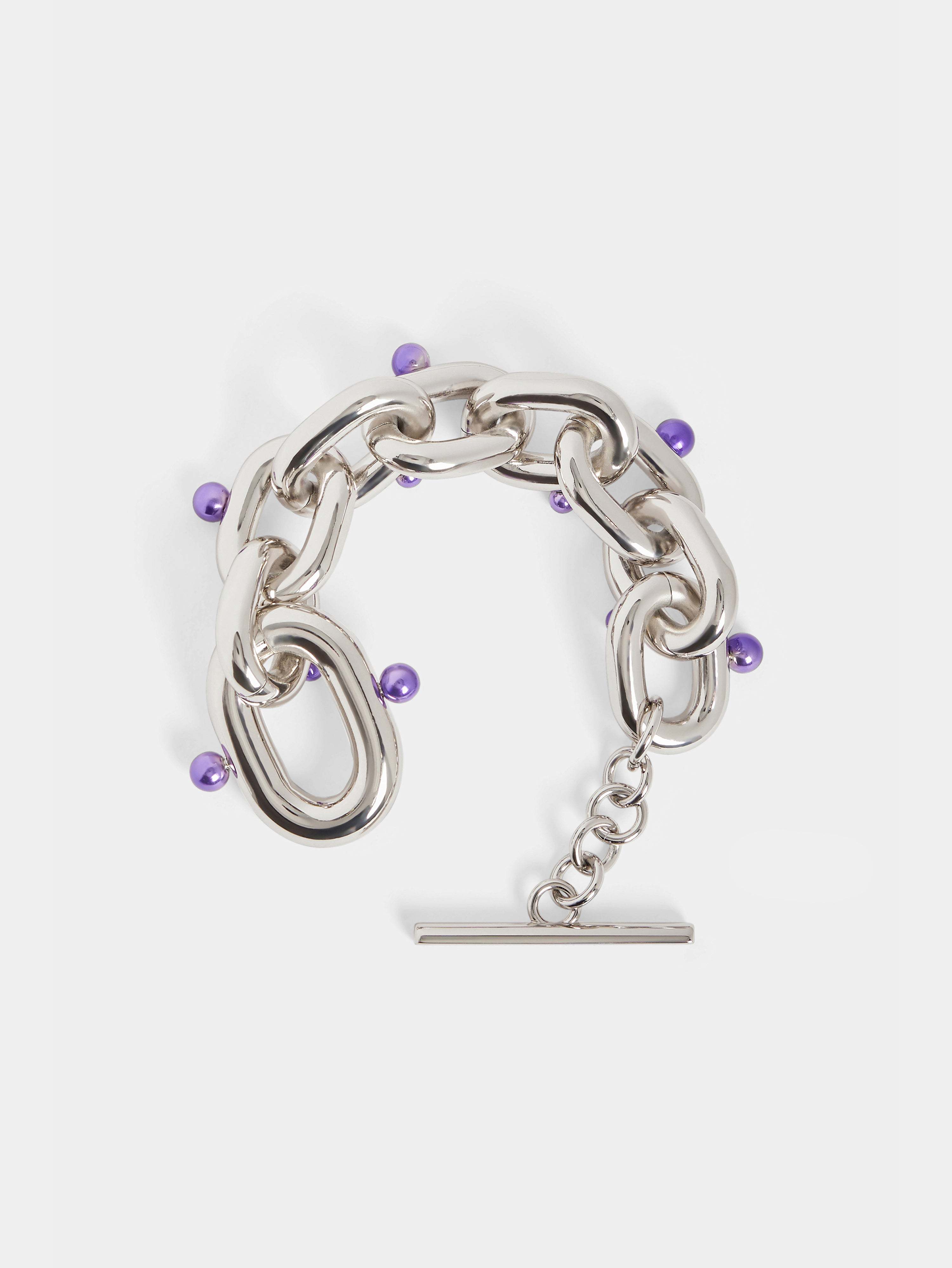 Rabanne Xl Pearl-embellished Chain-link Bracelet