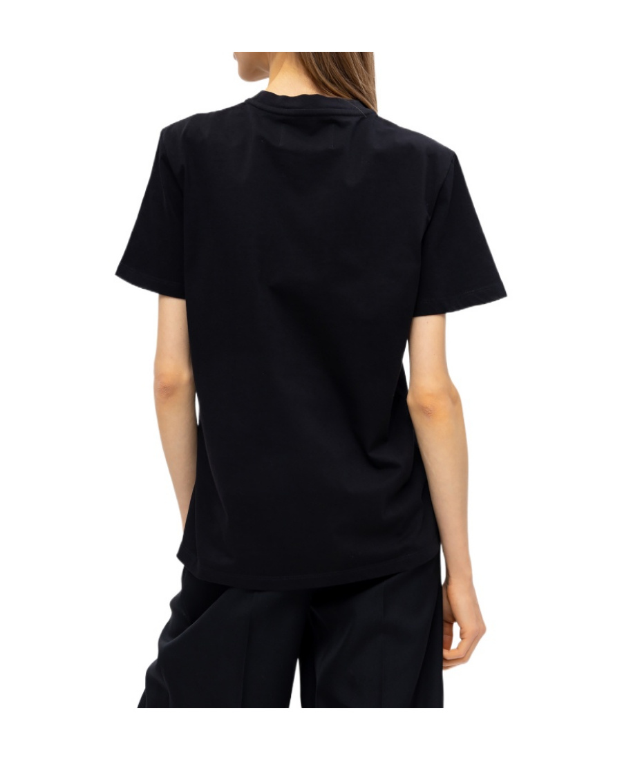 Golden Goose Cotton T-shirt With Iconic Frontal Star In Black