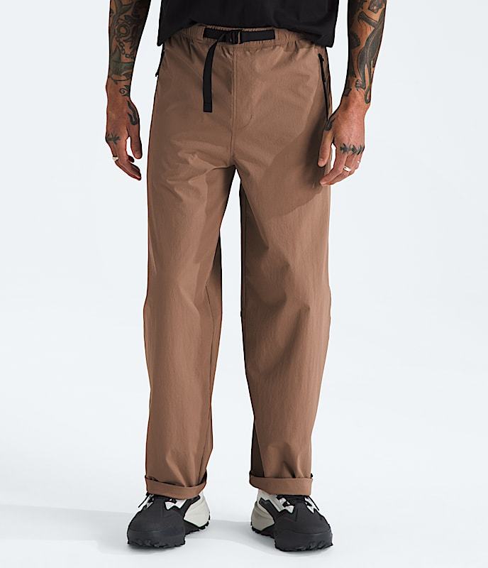 The North Face Tan North Dome Wind Trousers In Latte