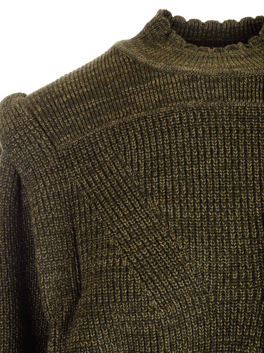 Shop Isabel Marant Étoile Meerya Padded-shoulder Knit Jumper In Black