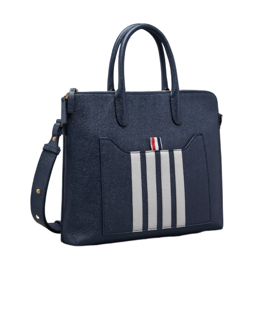 THOM BROWNE THOM BROWNE 4-BAR STRIPE ZIPPED BRIEFCASE