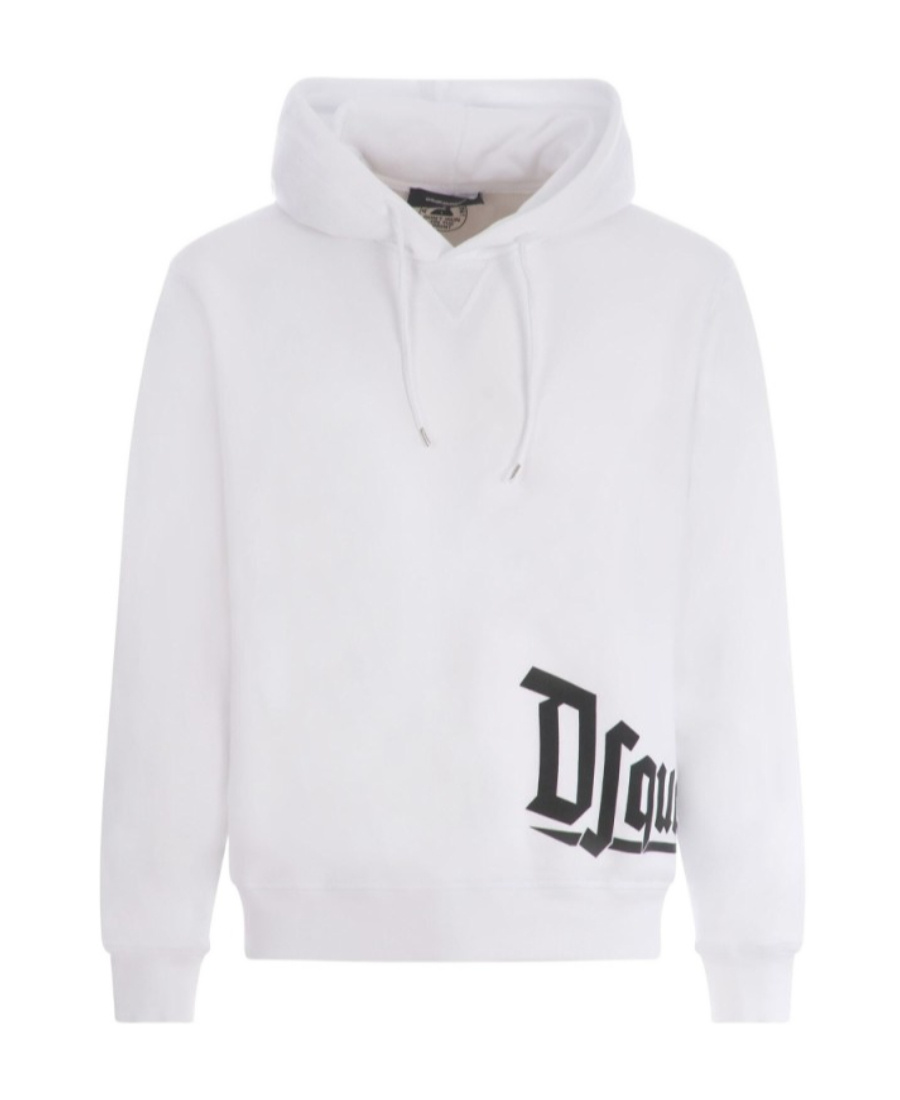 Dsquared2 Logo-printed Drawstring Hoodie In White