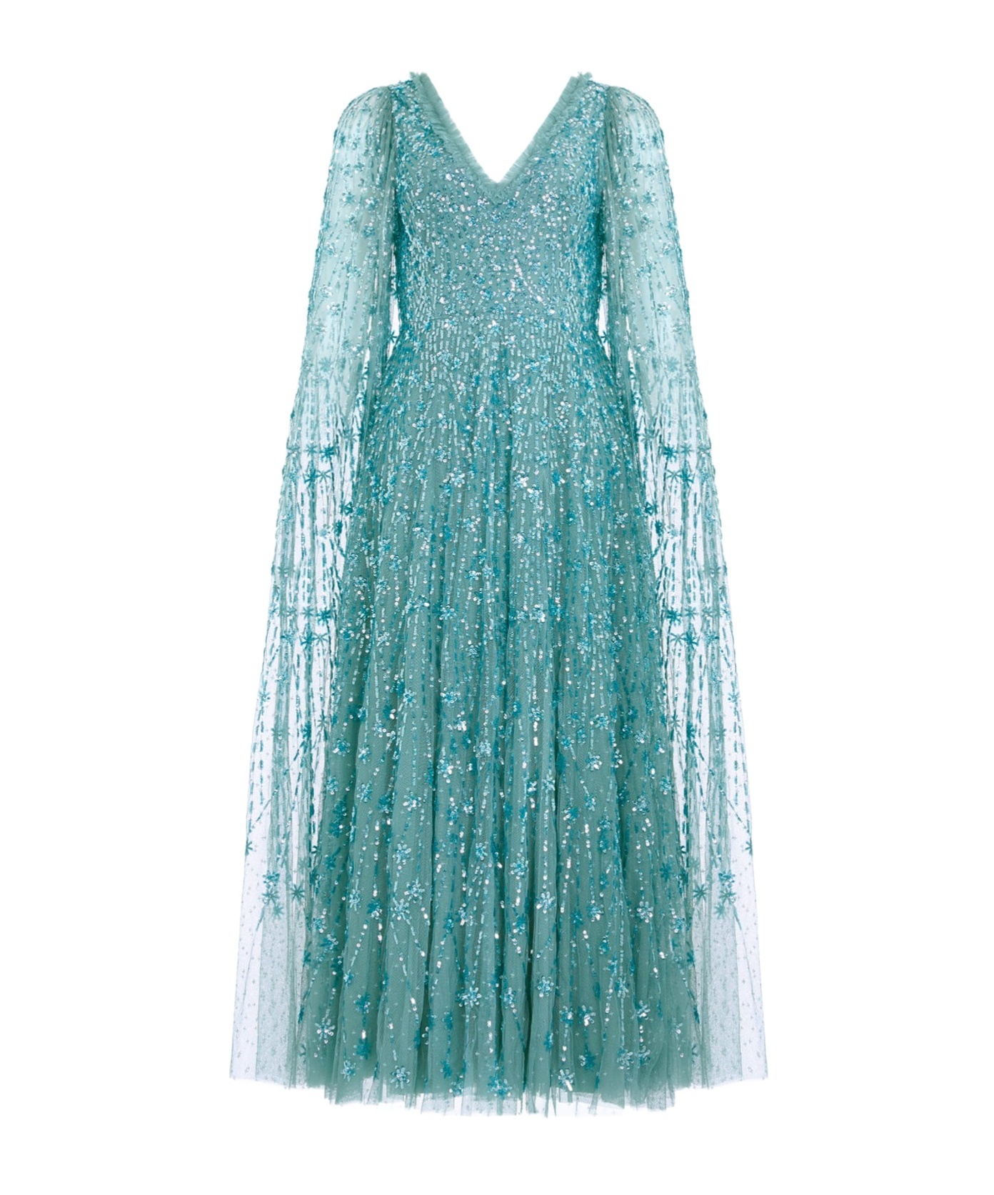 Needle & Thread Sequin-embellished Gown In Blue