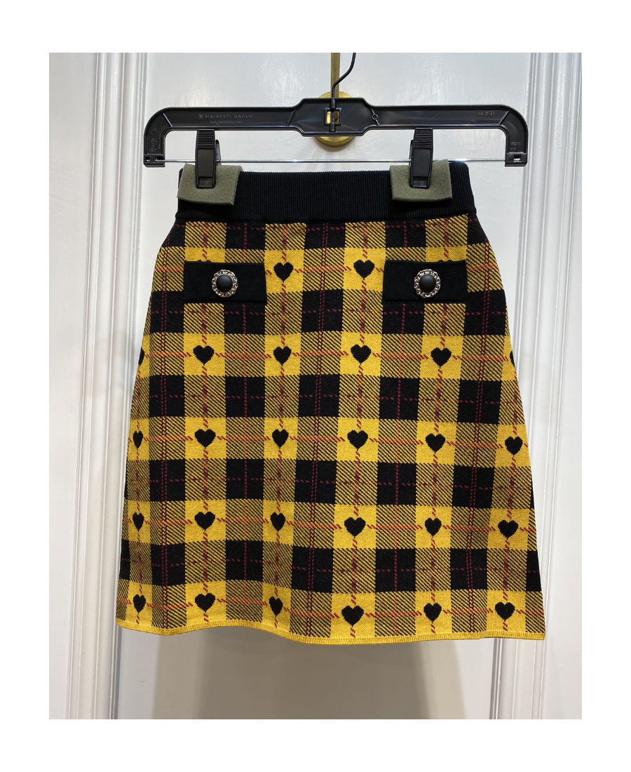 Alessandra Rich Knitted Mini Skirt In Brown