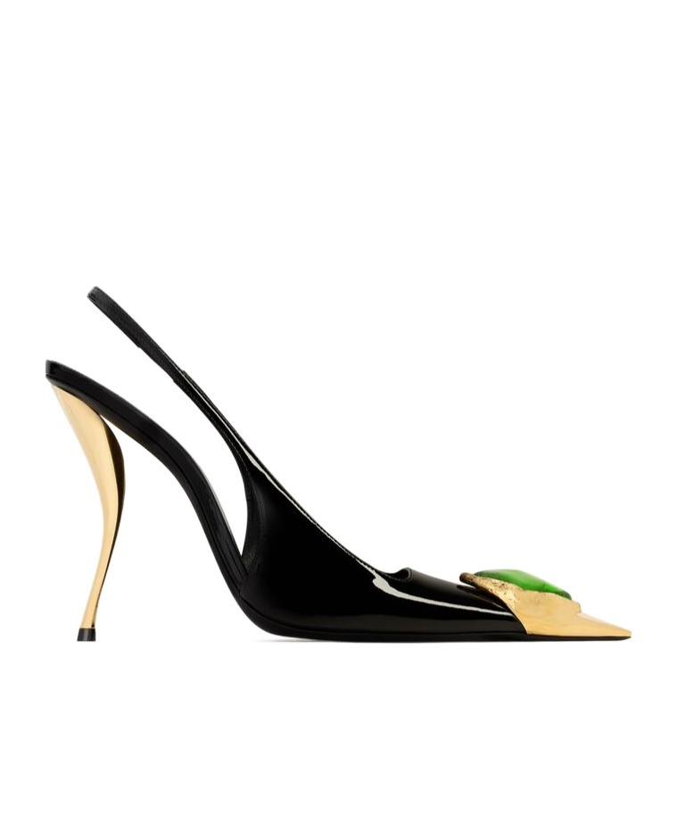 Saint Laurent Loulou Slingback Pumps In Patent Leather