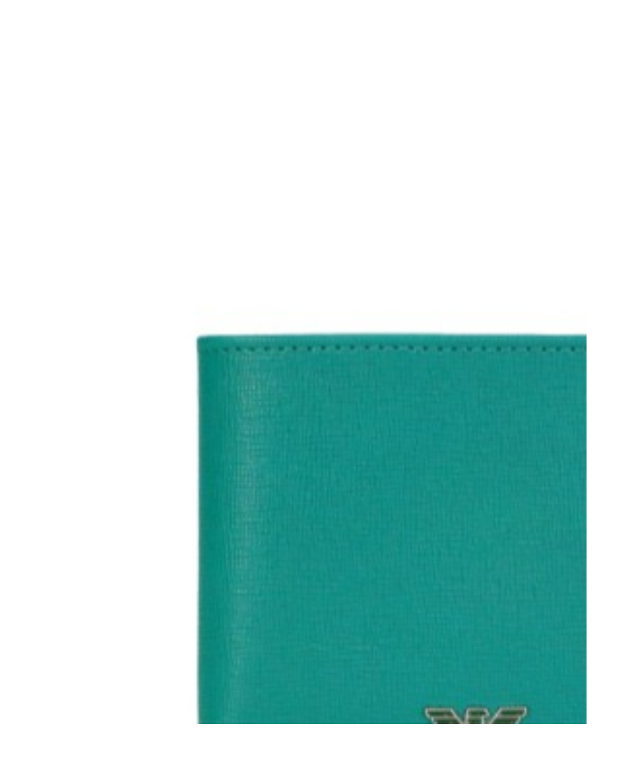 Emporio Armani Logo Details Wallet In Green