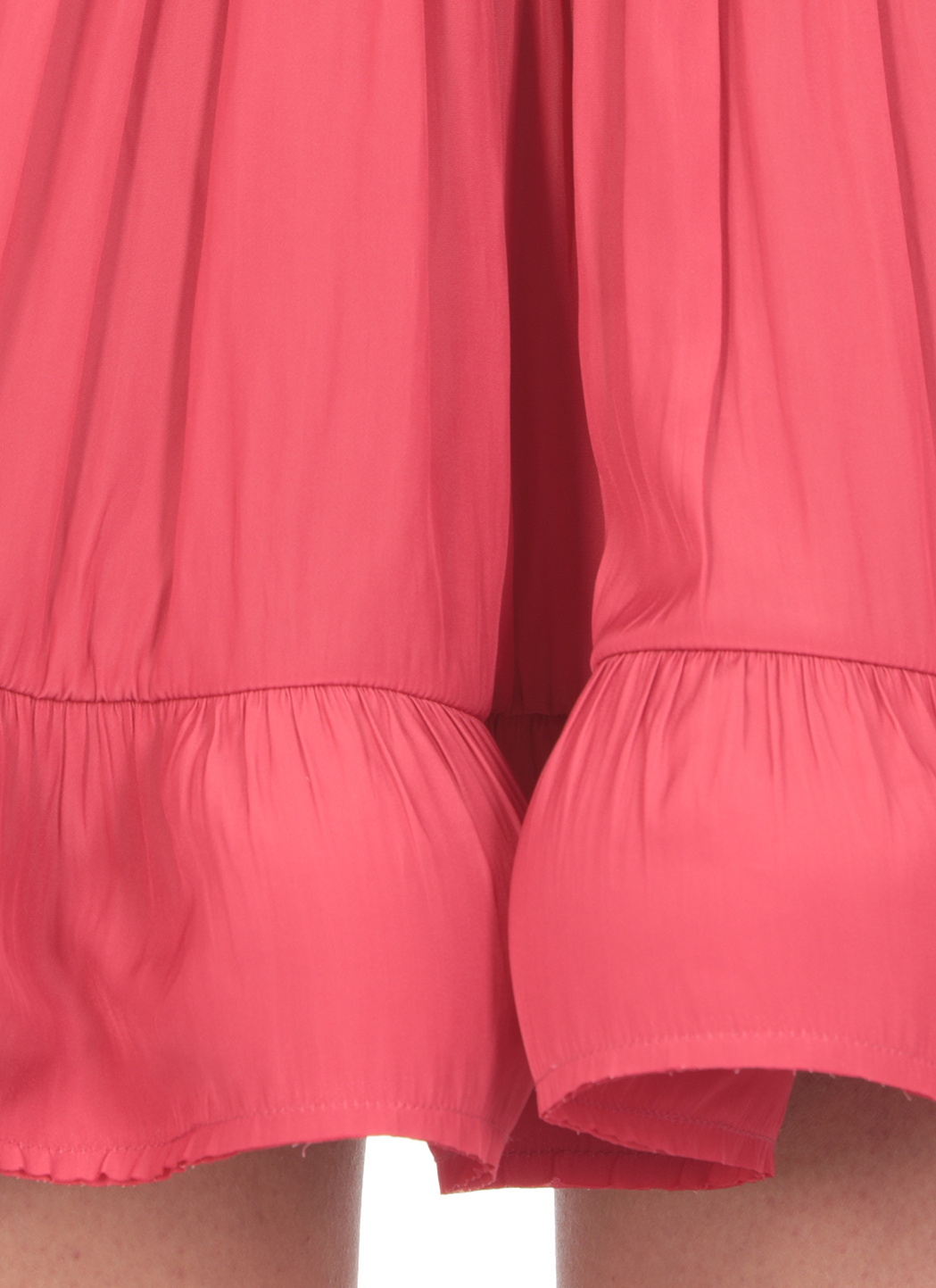 Lanvin Minirock Aus Charmeuse Mit Raffungen Und Volant In Red