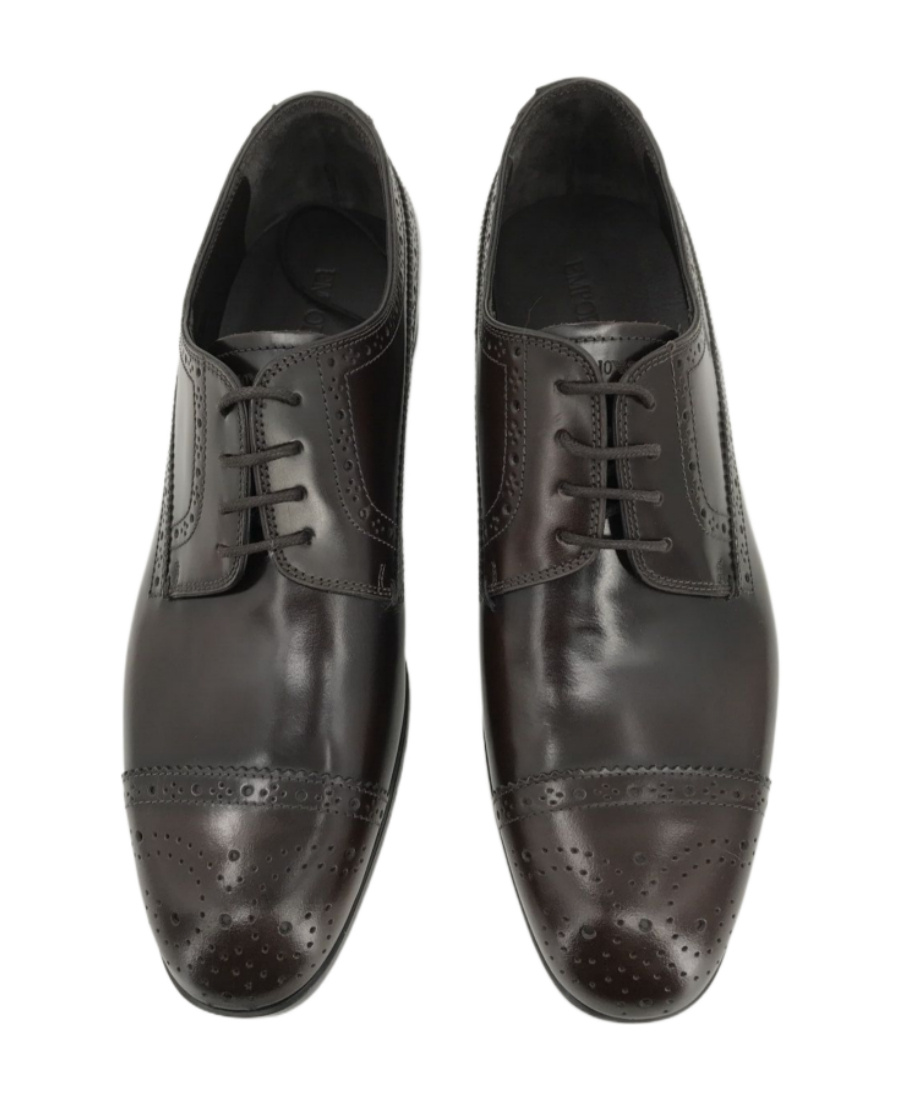 Emporio Armani Logo Business Casual Shoes In Black