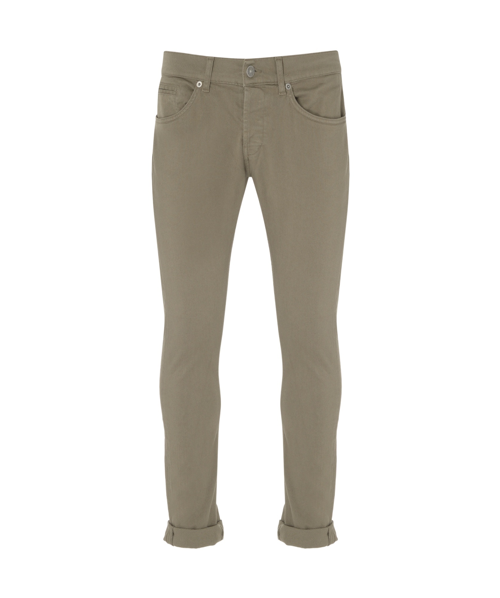 Dondup Belt Ring Casual Pants In Gray