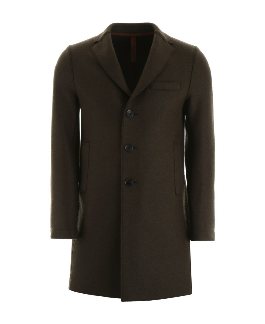 Harris Wharf London Single-breasted Virgin-wool Coat In Black