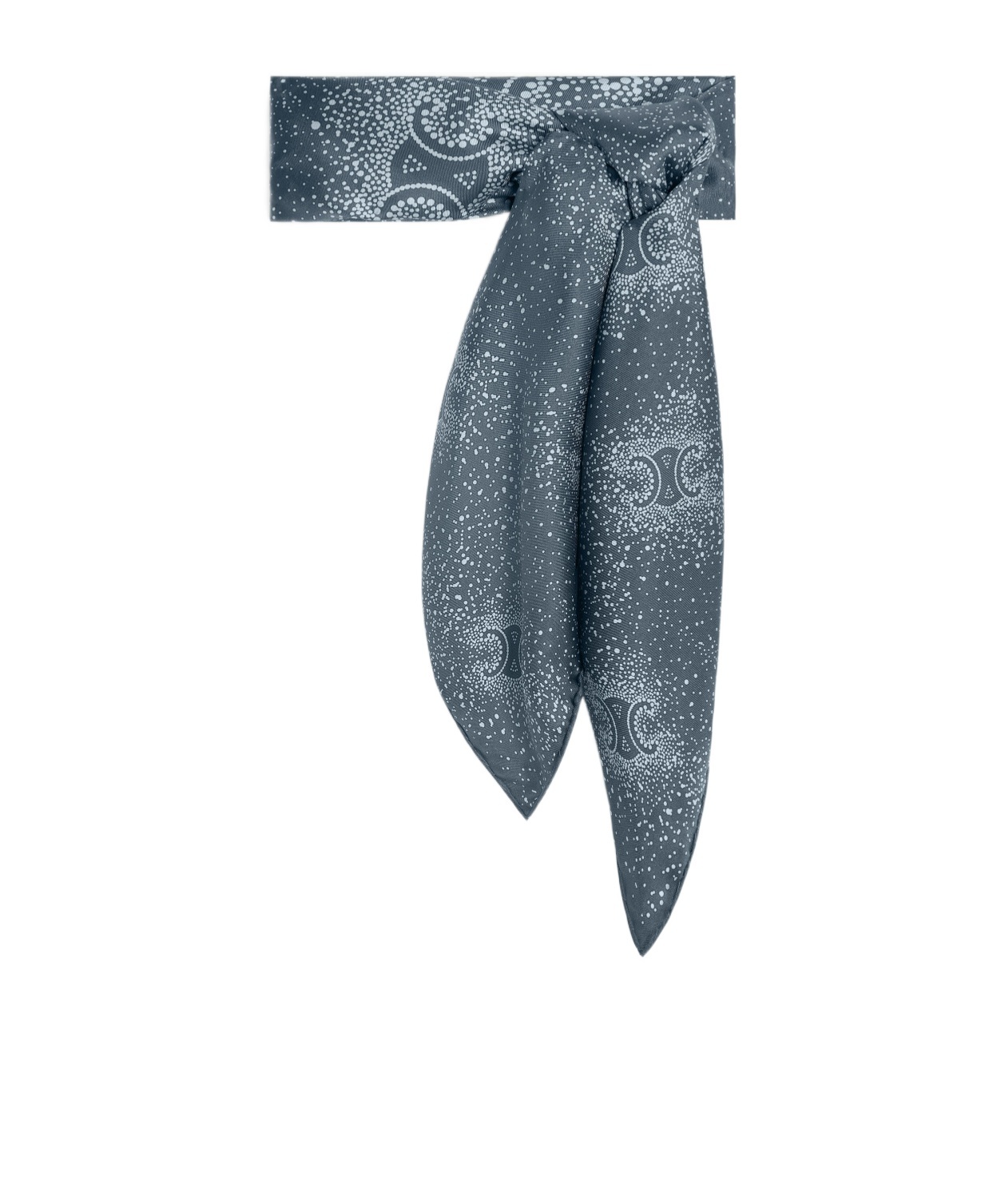 Celine Triumphant Pattern Scarf In Blue