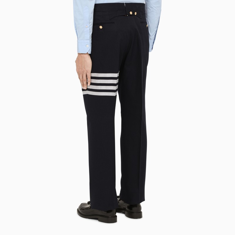 Thom Browne 4-bar Stripe Tailored Trousers In Black