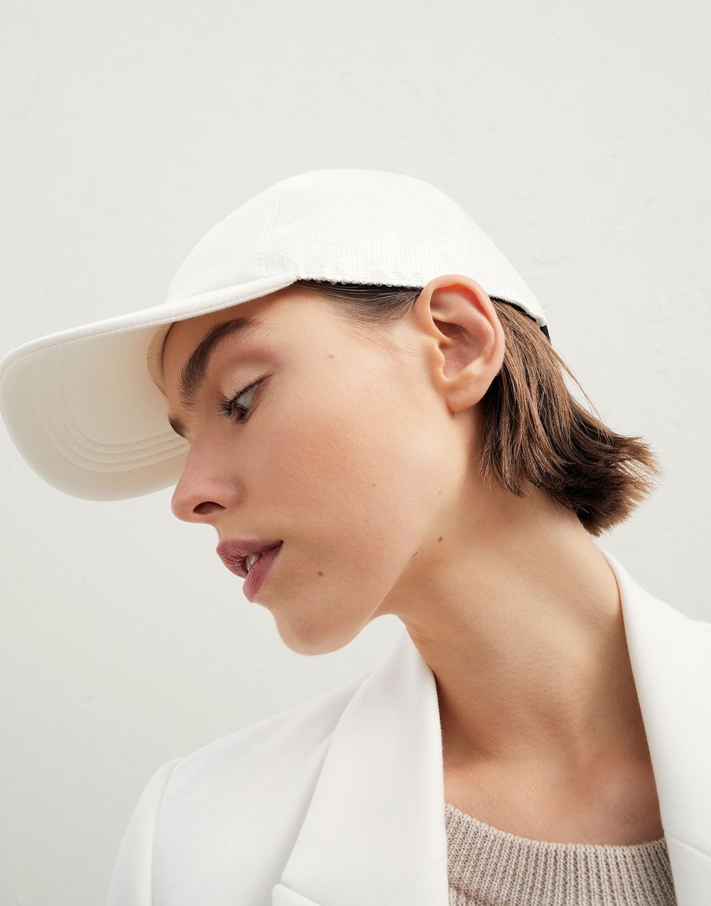 Brunello Cucinelli Sequin-embellished Baseball Cap In White