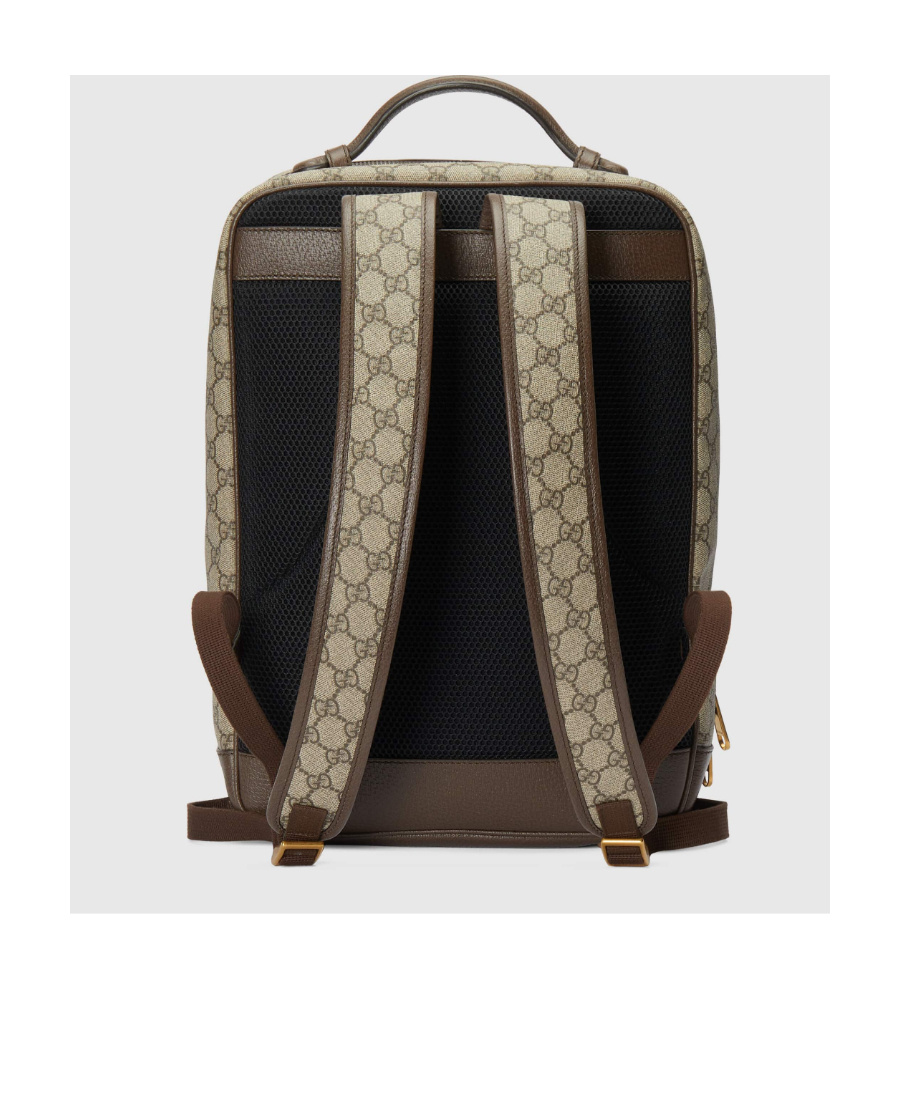 Gucci Zaino Ophidia Gg Leather Backpack In Green