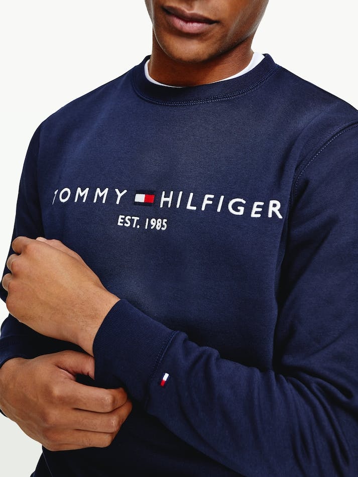 Tommy Hilfiger Logo Sweatshirt In Black