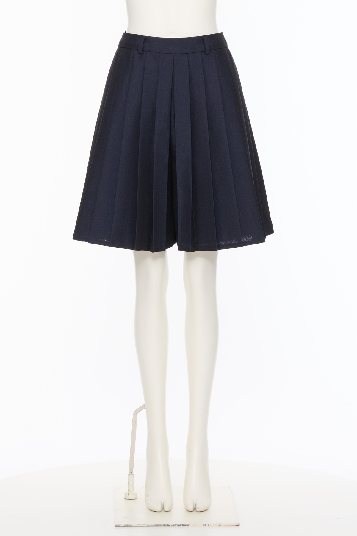Valentino Belted A-line Skirt In Blue