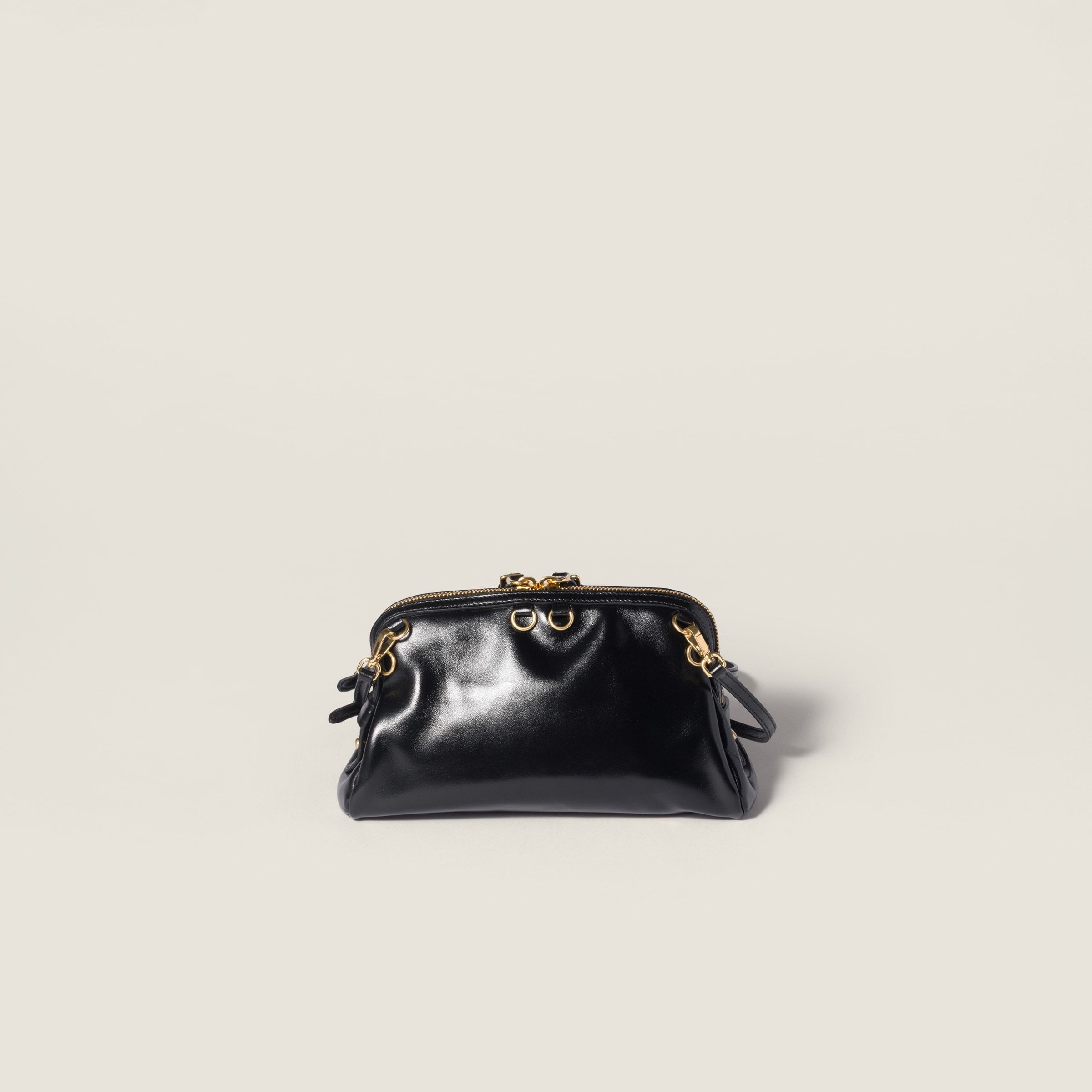 Miu Miu Leather Clutch In Black