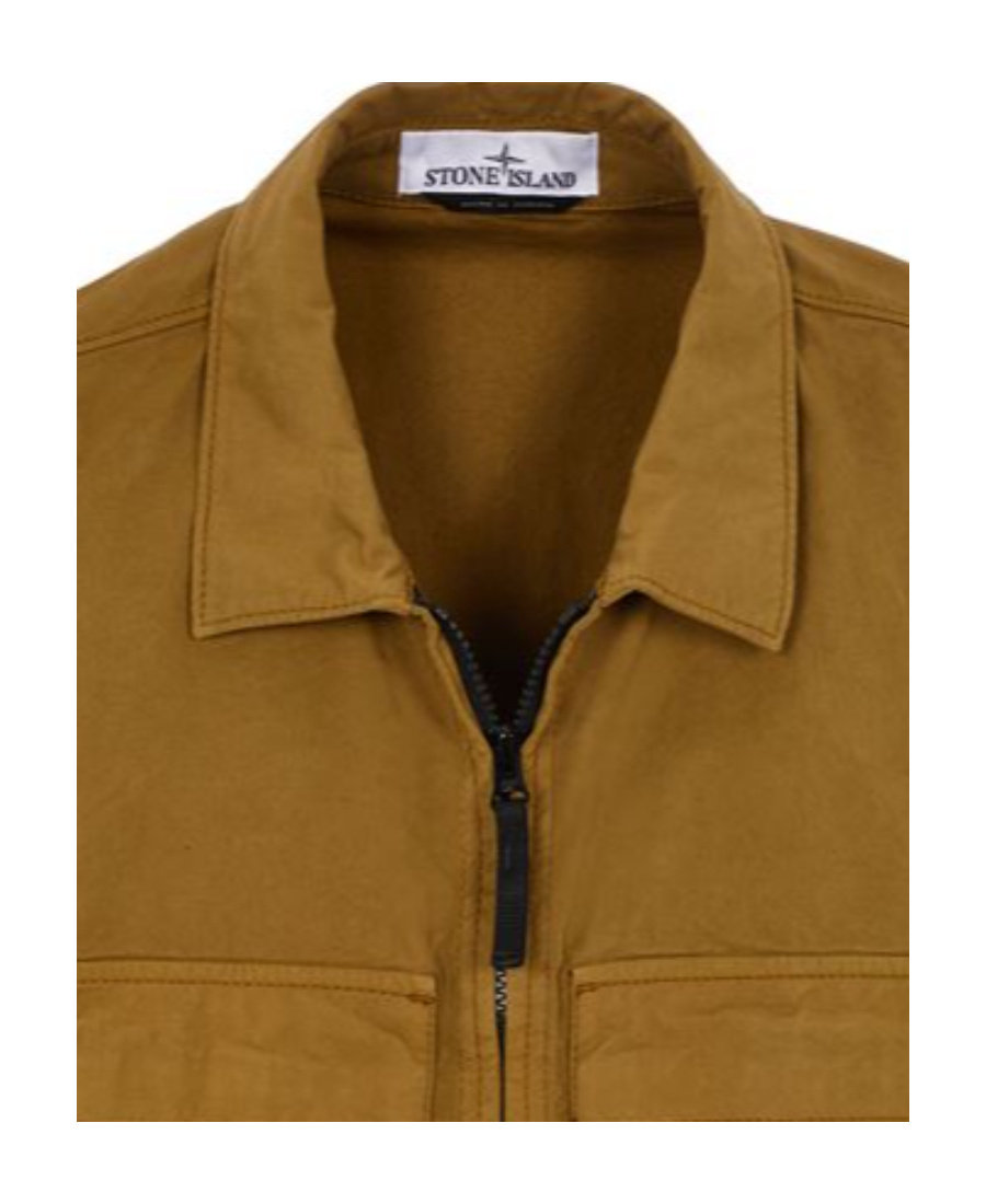 Stone Island Zipper Casual Jacket In Brown