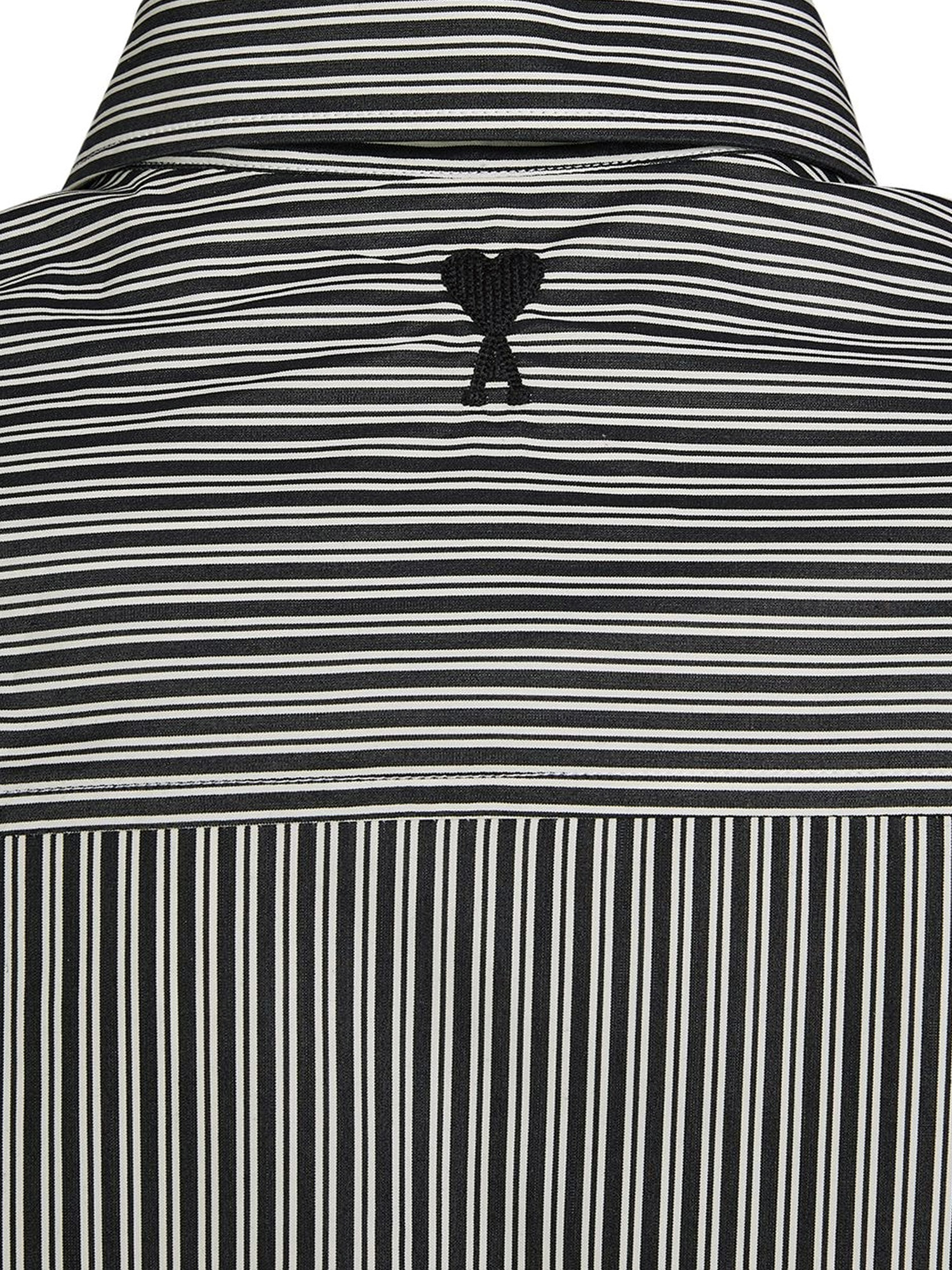 Ami Alexandre Mattiussi Ami Paris Striped Button-up Shirt In Gray