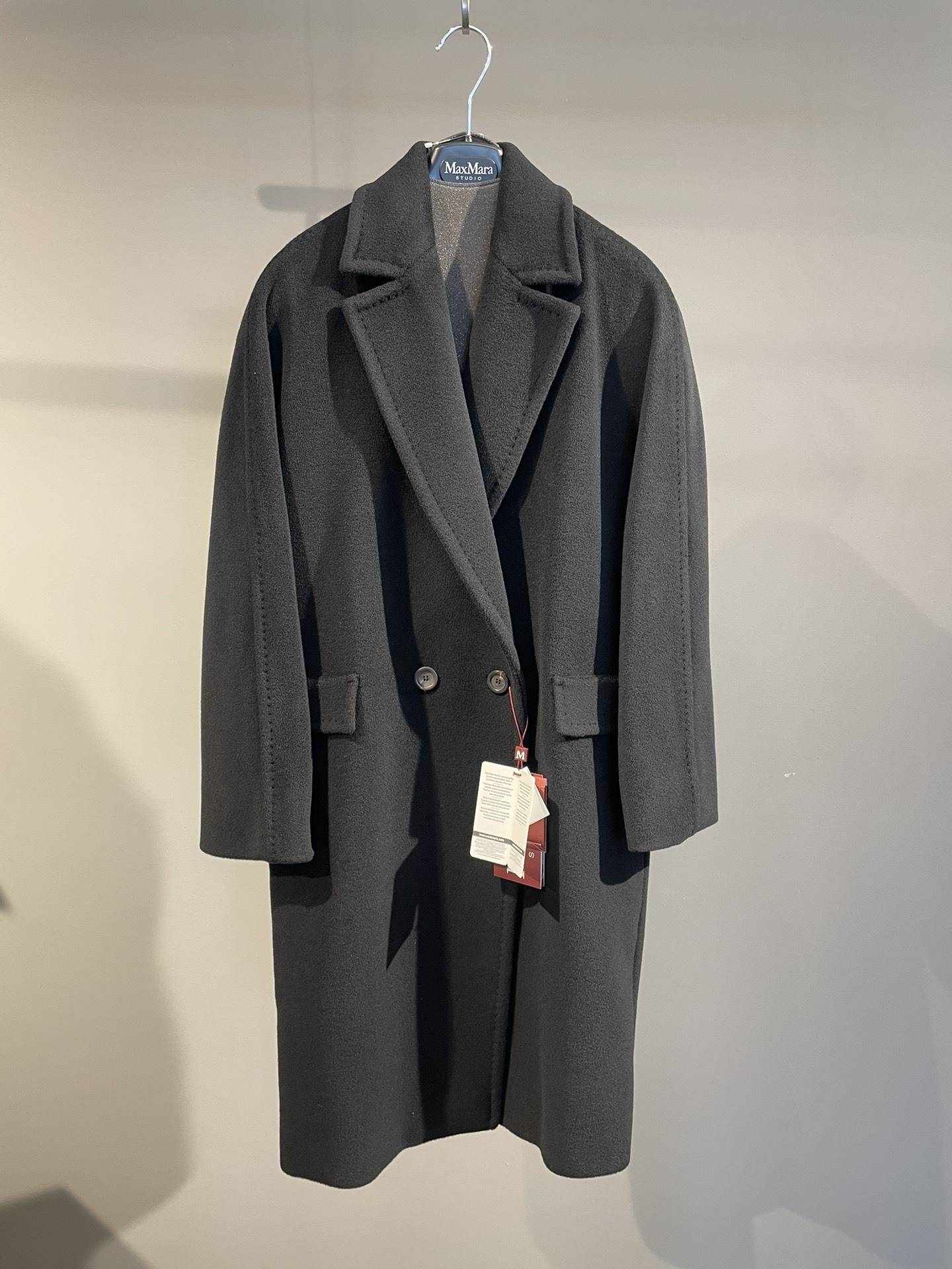 Max Mara Long-sleeved Coat In Black