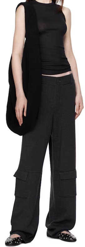 Aya Muse Ribbed Tank Top In Black